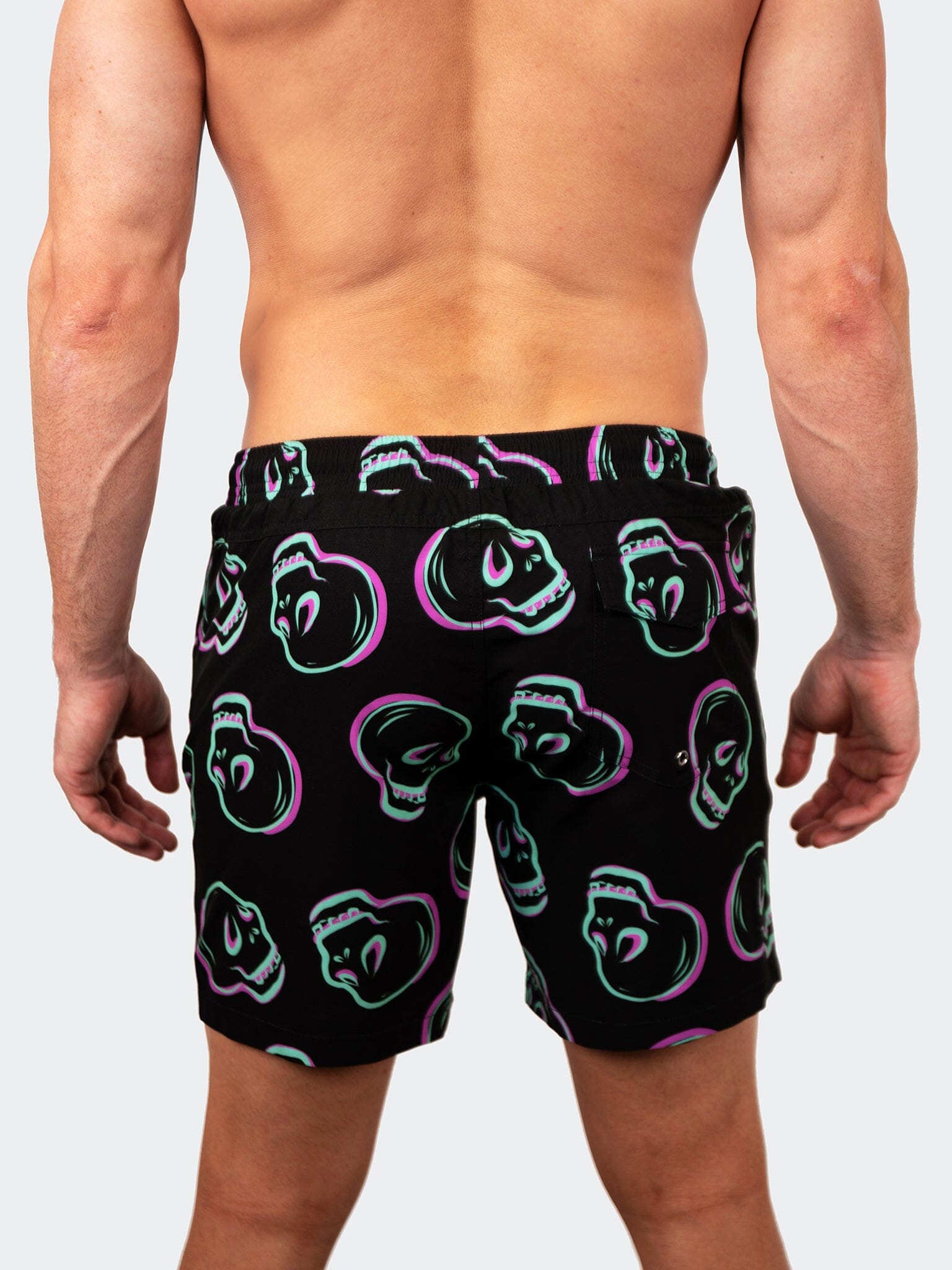 Lion SkullFloat Black Swim Shorts