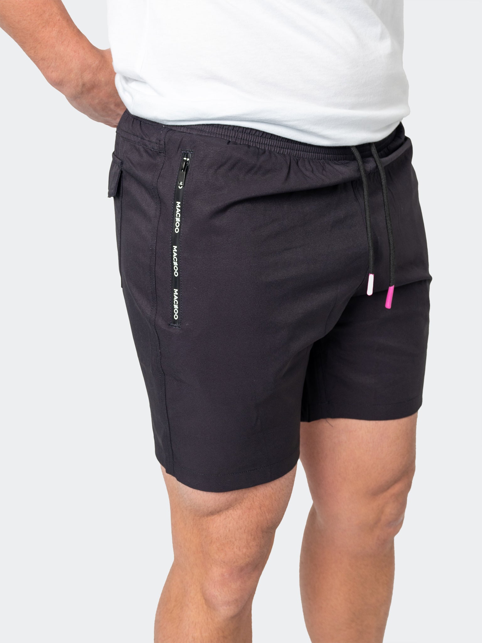 Perm Lion Solid Black Swim Shorts
