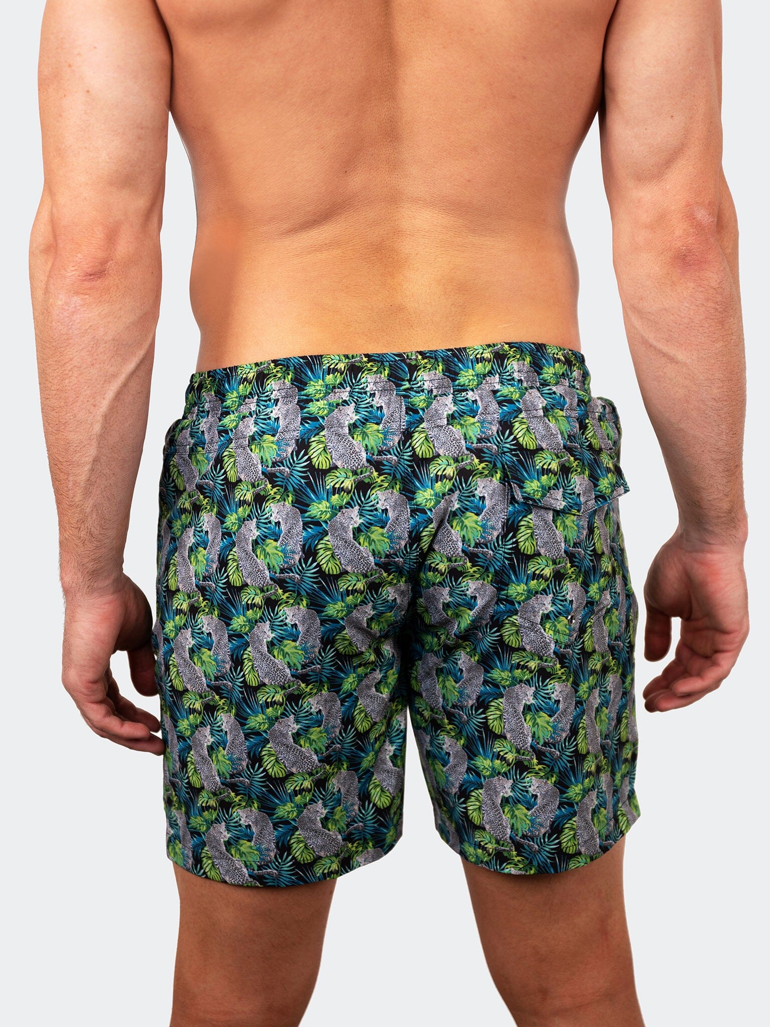 Lion Tiger Green Swim Shorts
