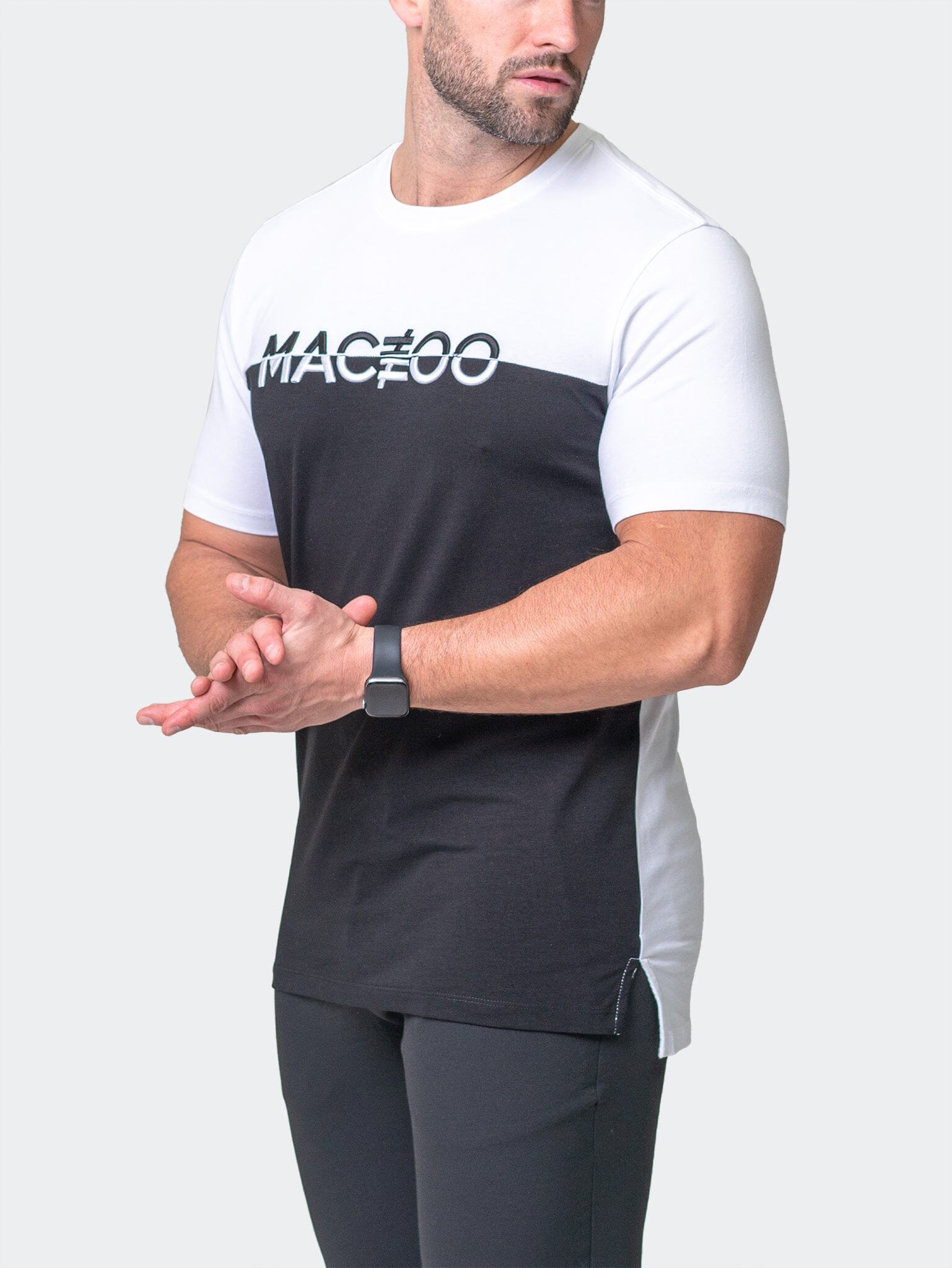 Colorblock Black Graphic Tee