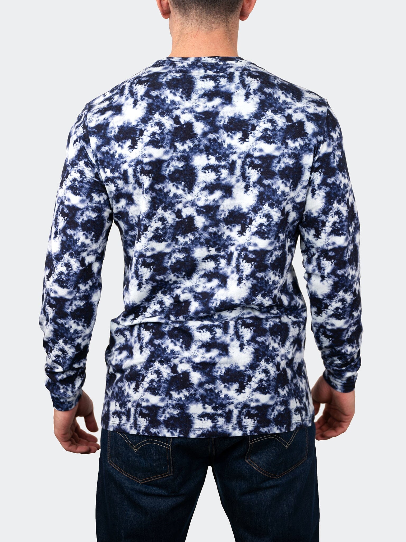 Tie-Dye Blue Long Sleeve Tee