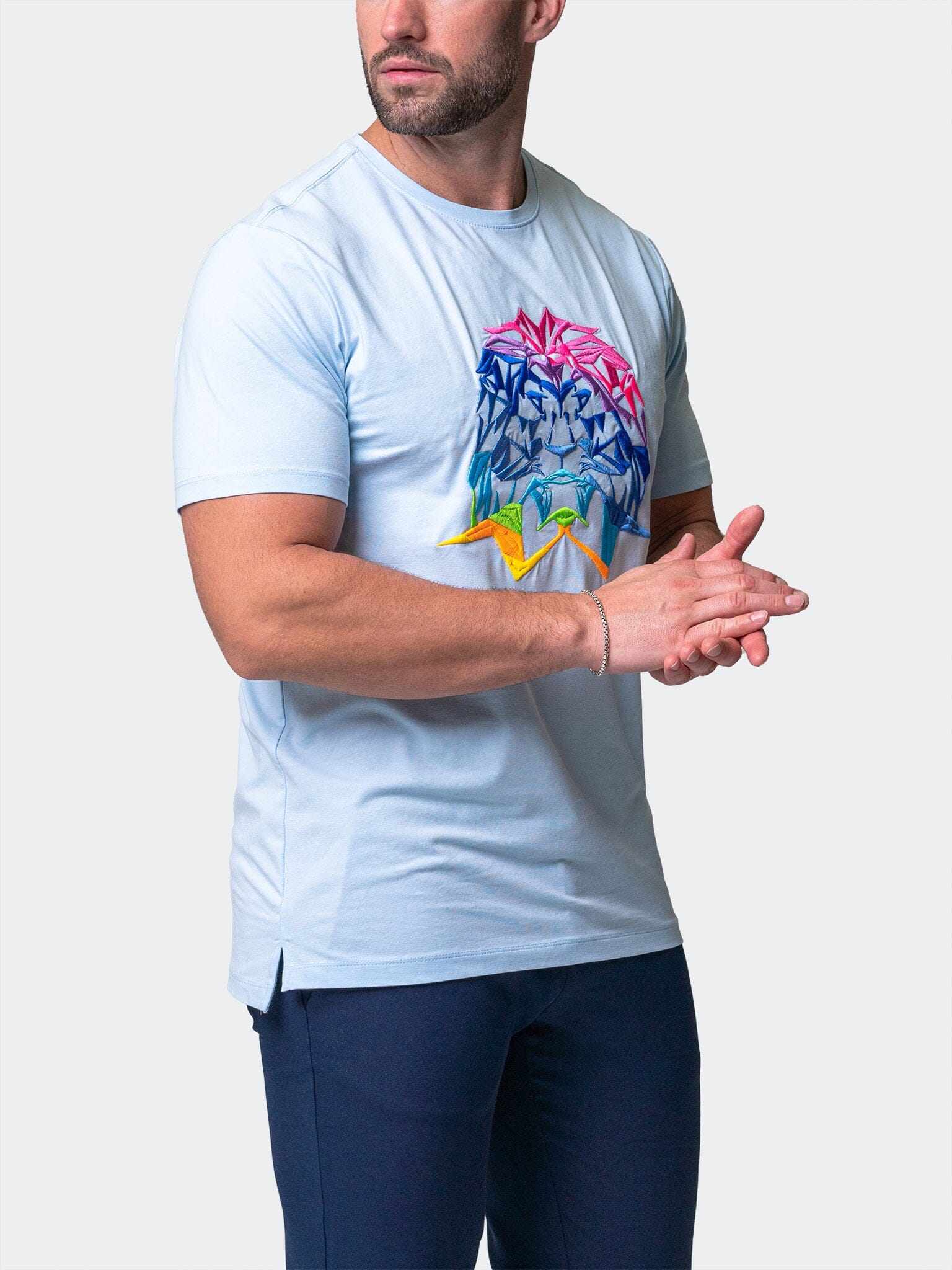 Neon Light Blue Tee