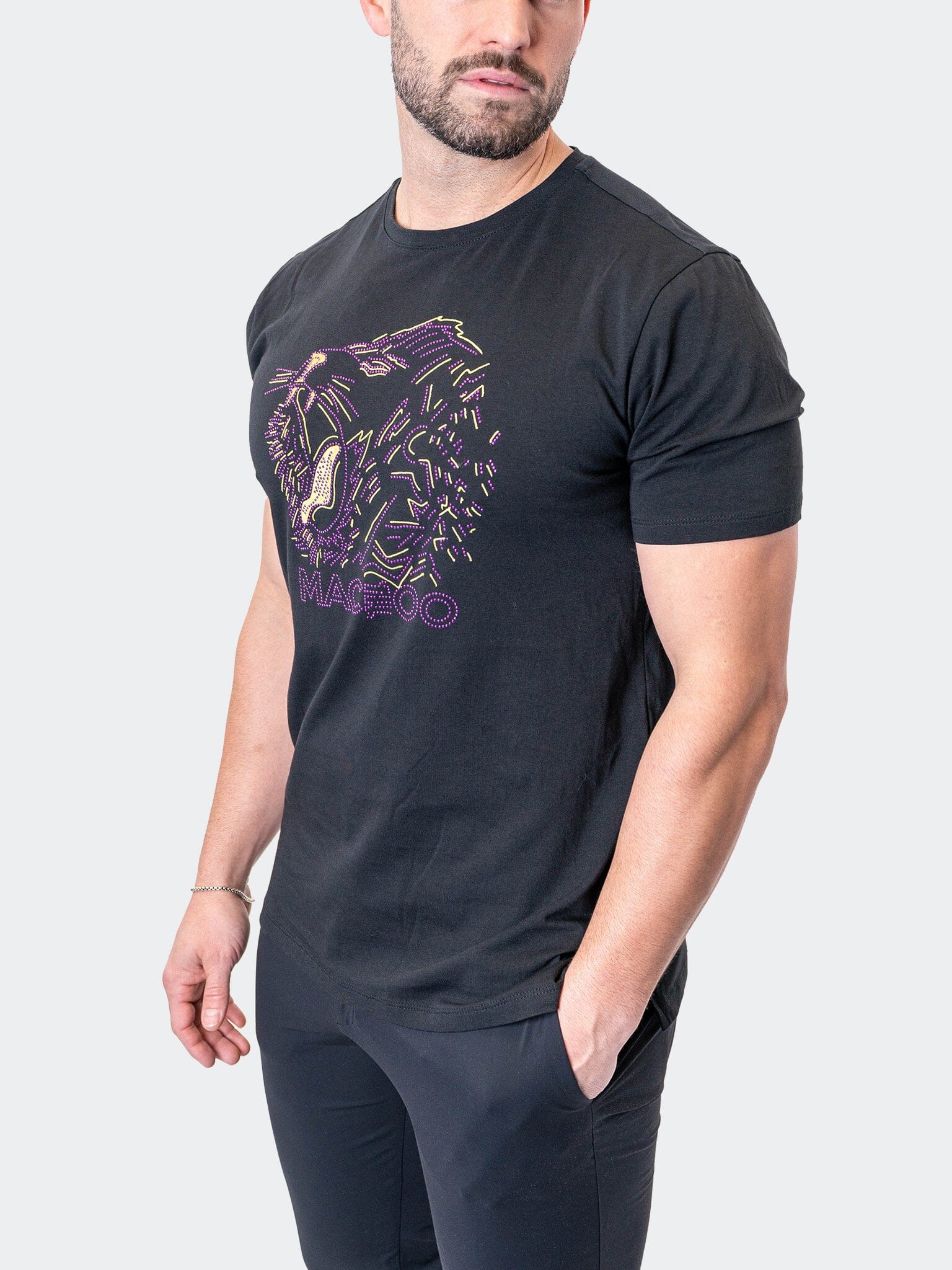 PlacementWhite Black Lion Tee