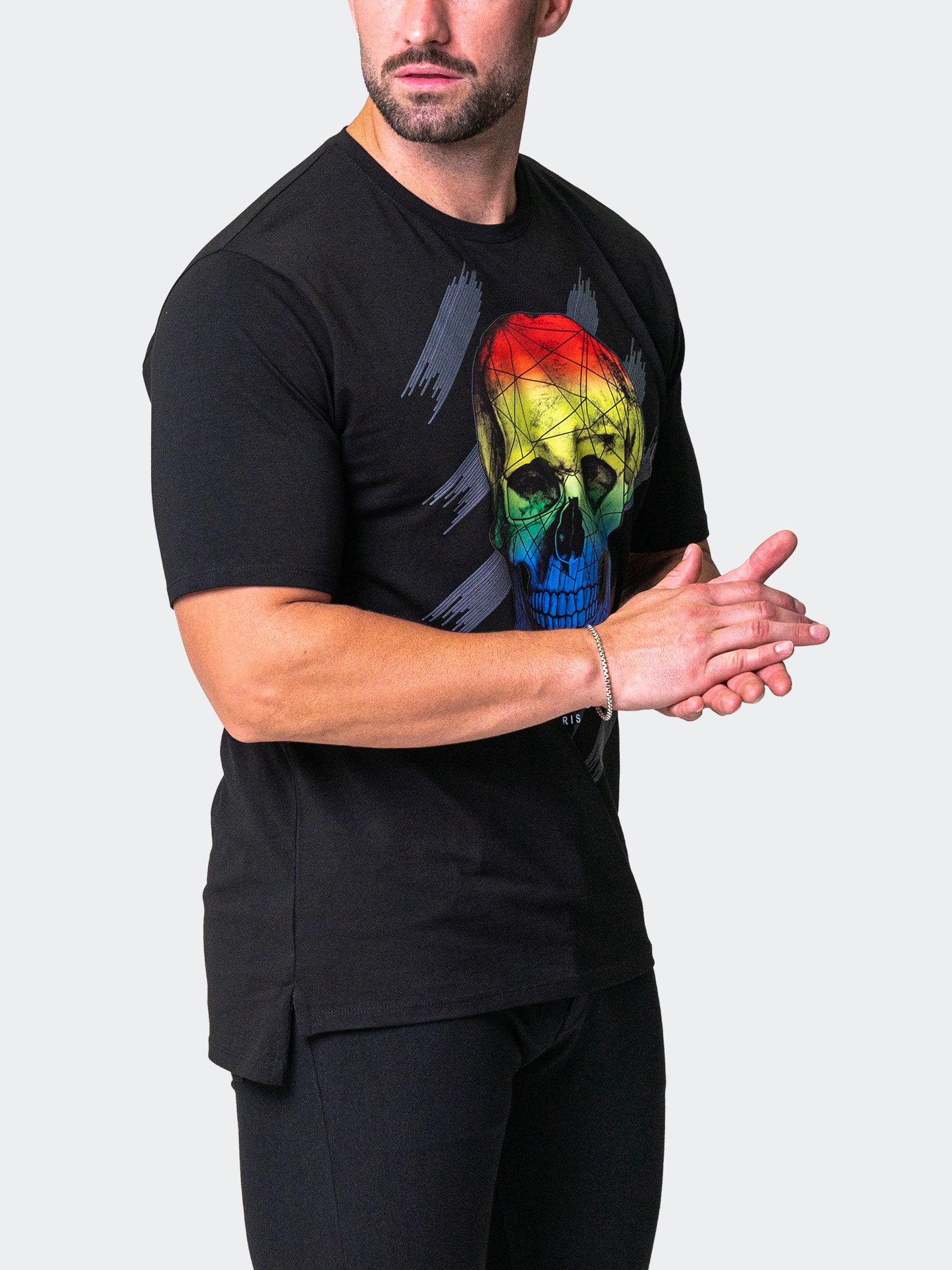 SkullMulti Black Graphic Tee