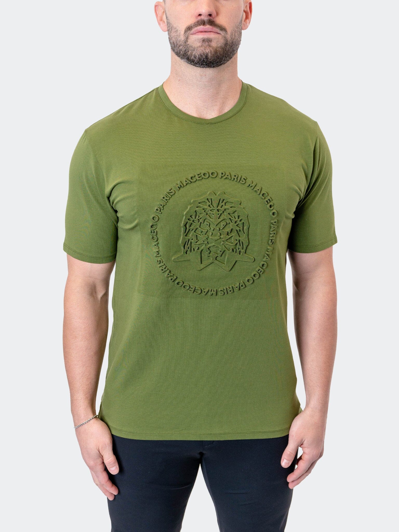 Stamped Green Logo Tee