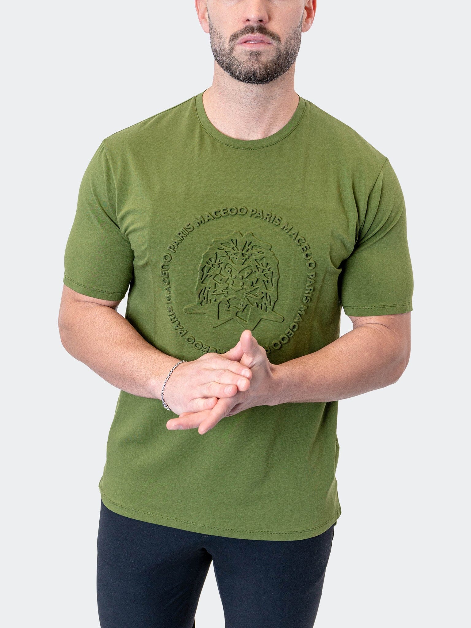 Stamped Green Logo Tee