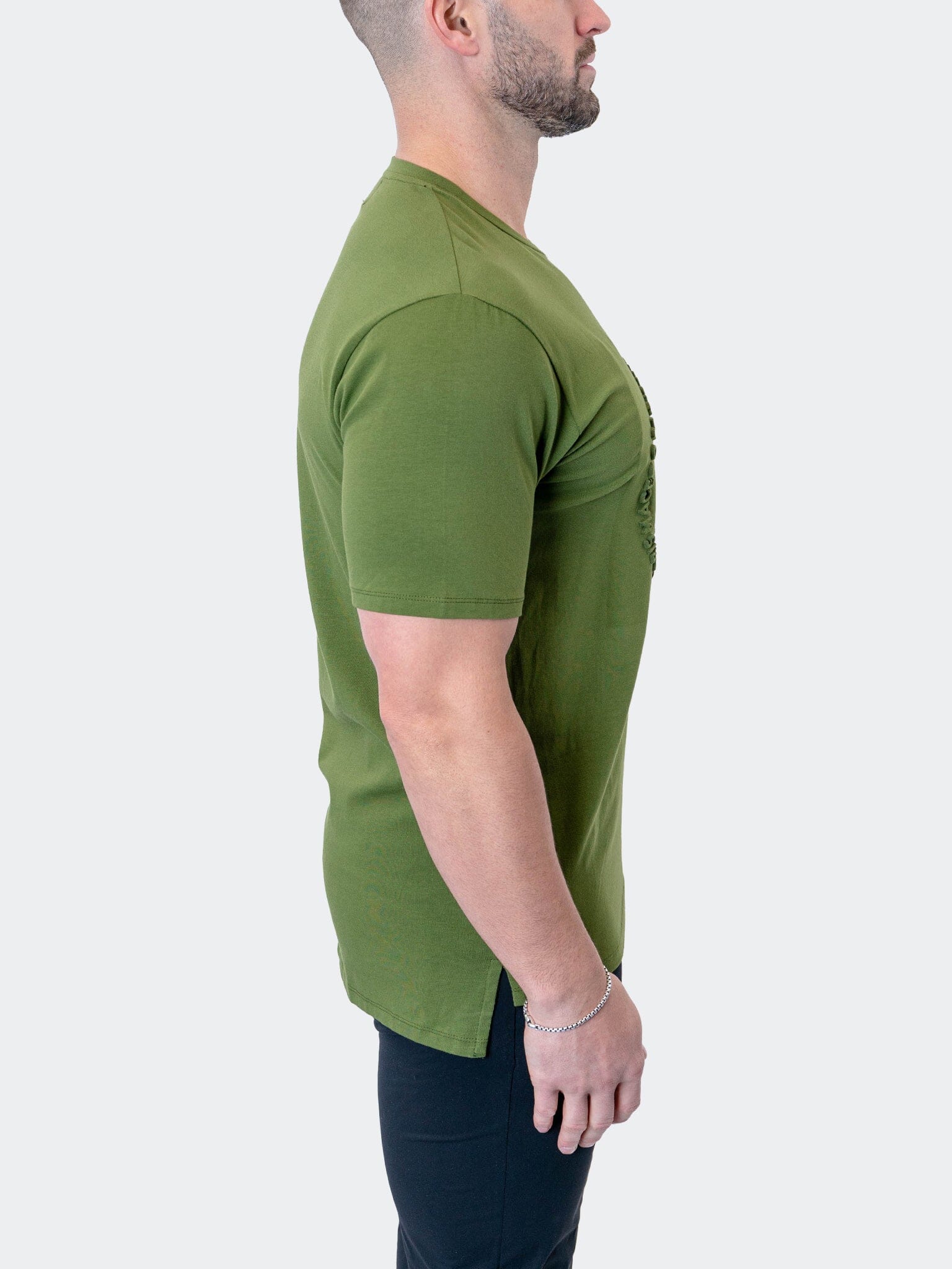 Stamped Green Logo Tee