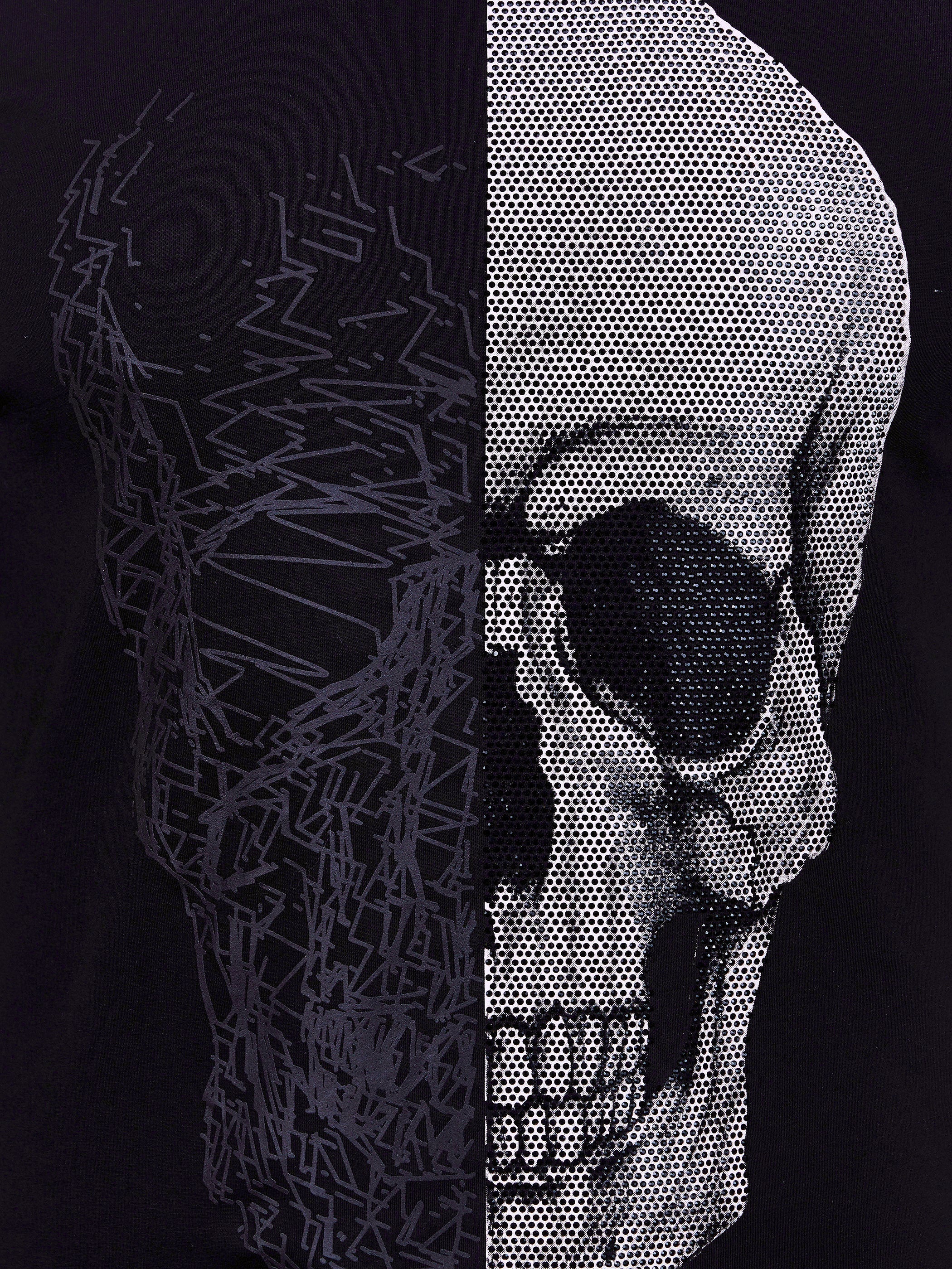 Tee SkullHalf Black