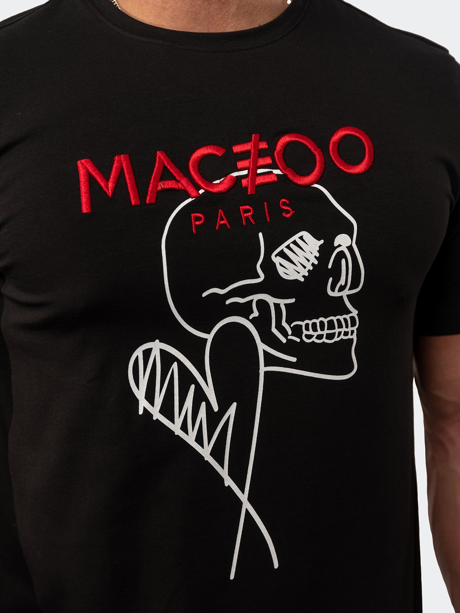 SkullHeart Black Graphic Tee