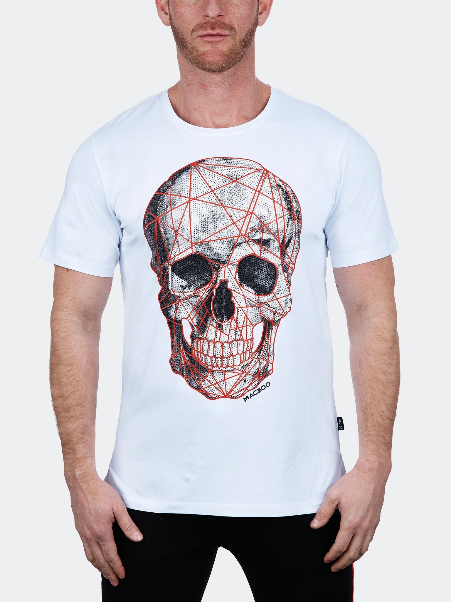 SkullRed White Graphic Tee
