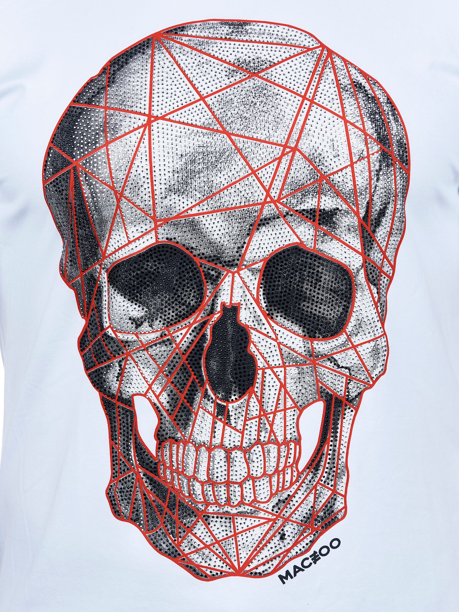 SkullRed White Graphic Tee