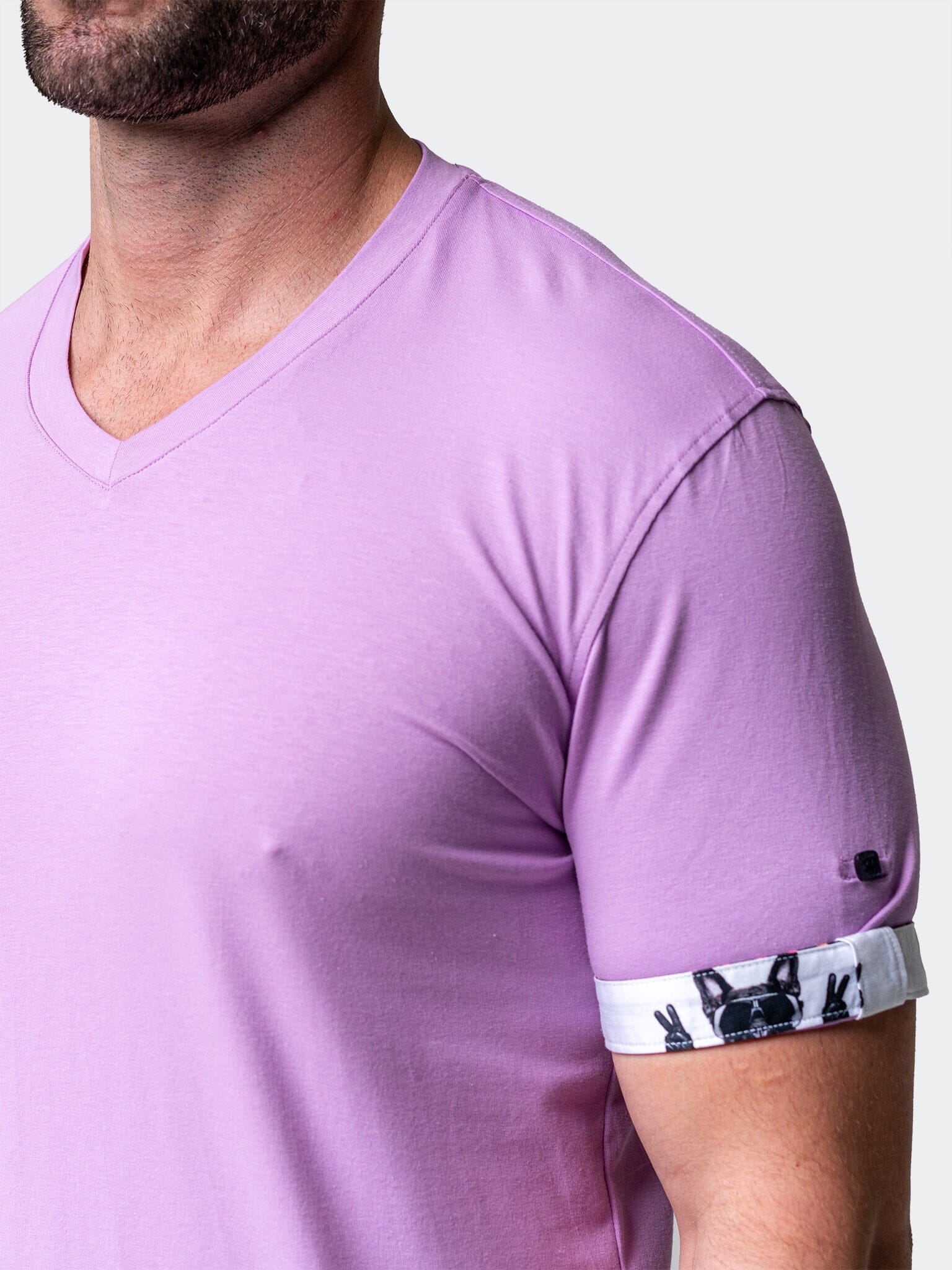 Vivaldi Solid Peace Purple V-Neck