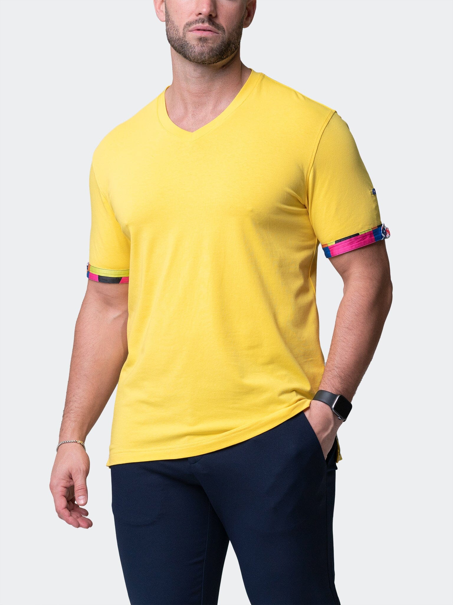 V-Neck VivaldiSolidSplash Yellow
