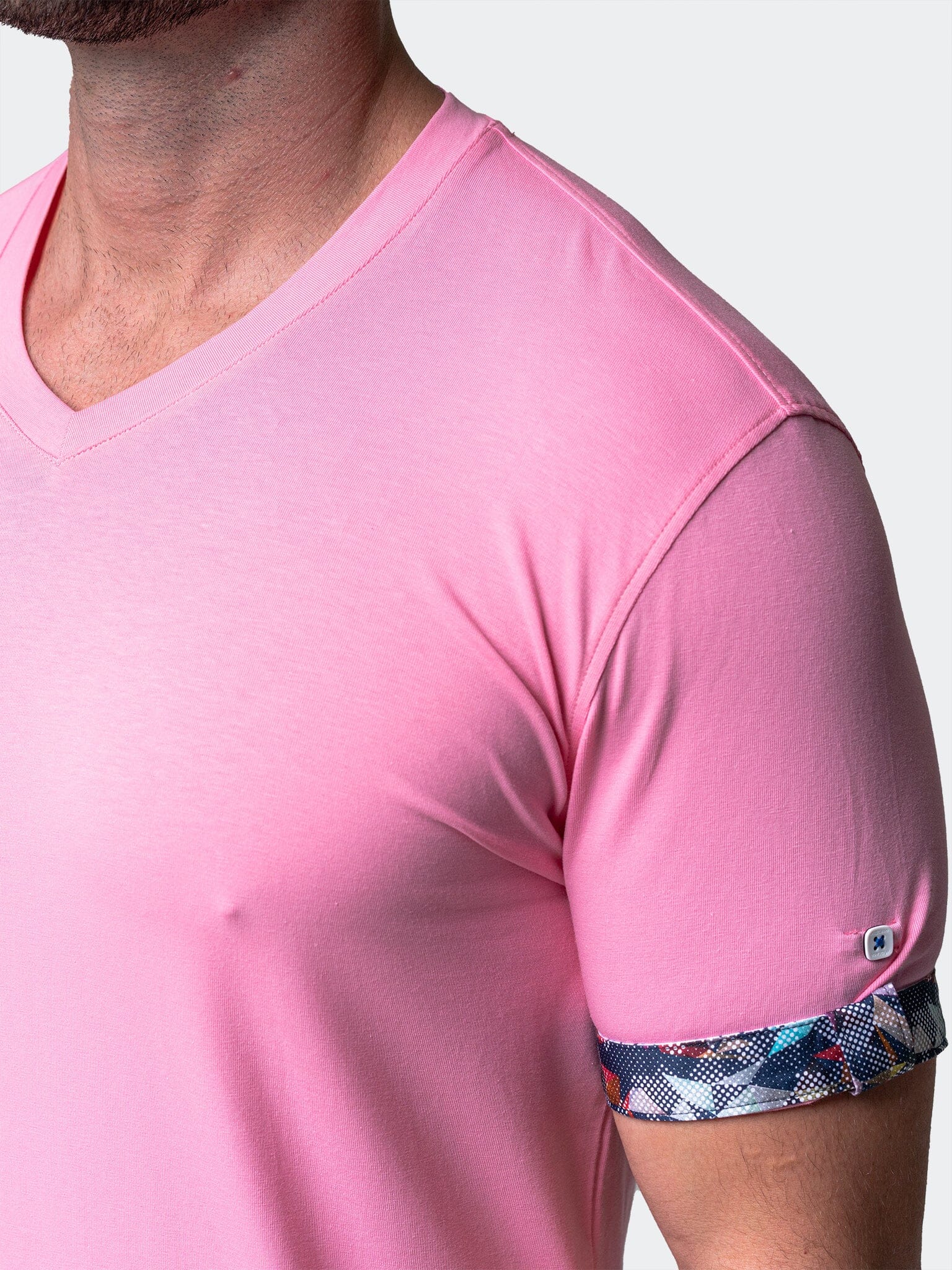 Vivaldi Solid Trip Pink V-Neck