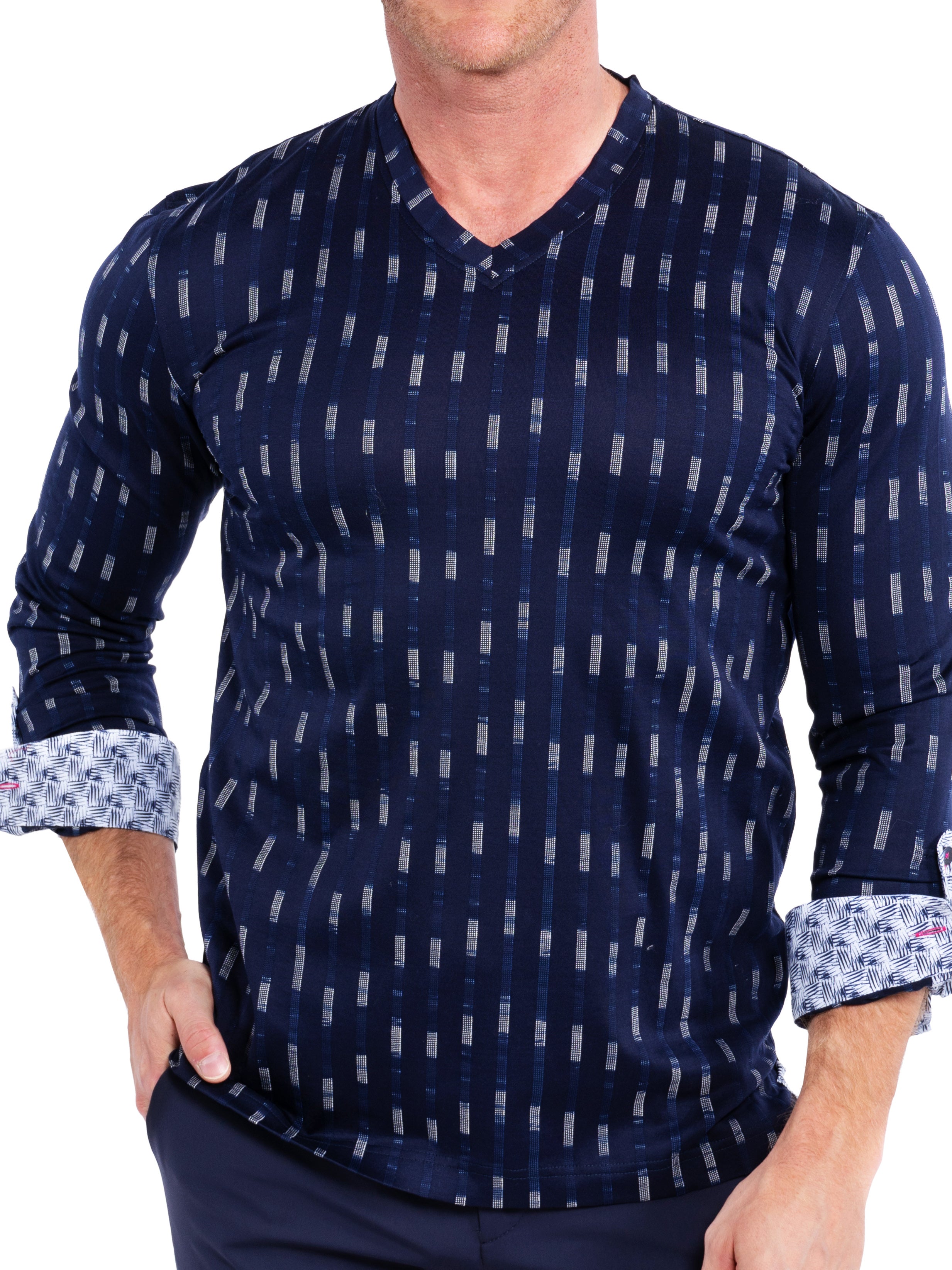 V-Neck Edison City Blue