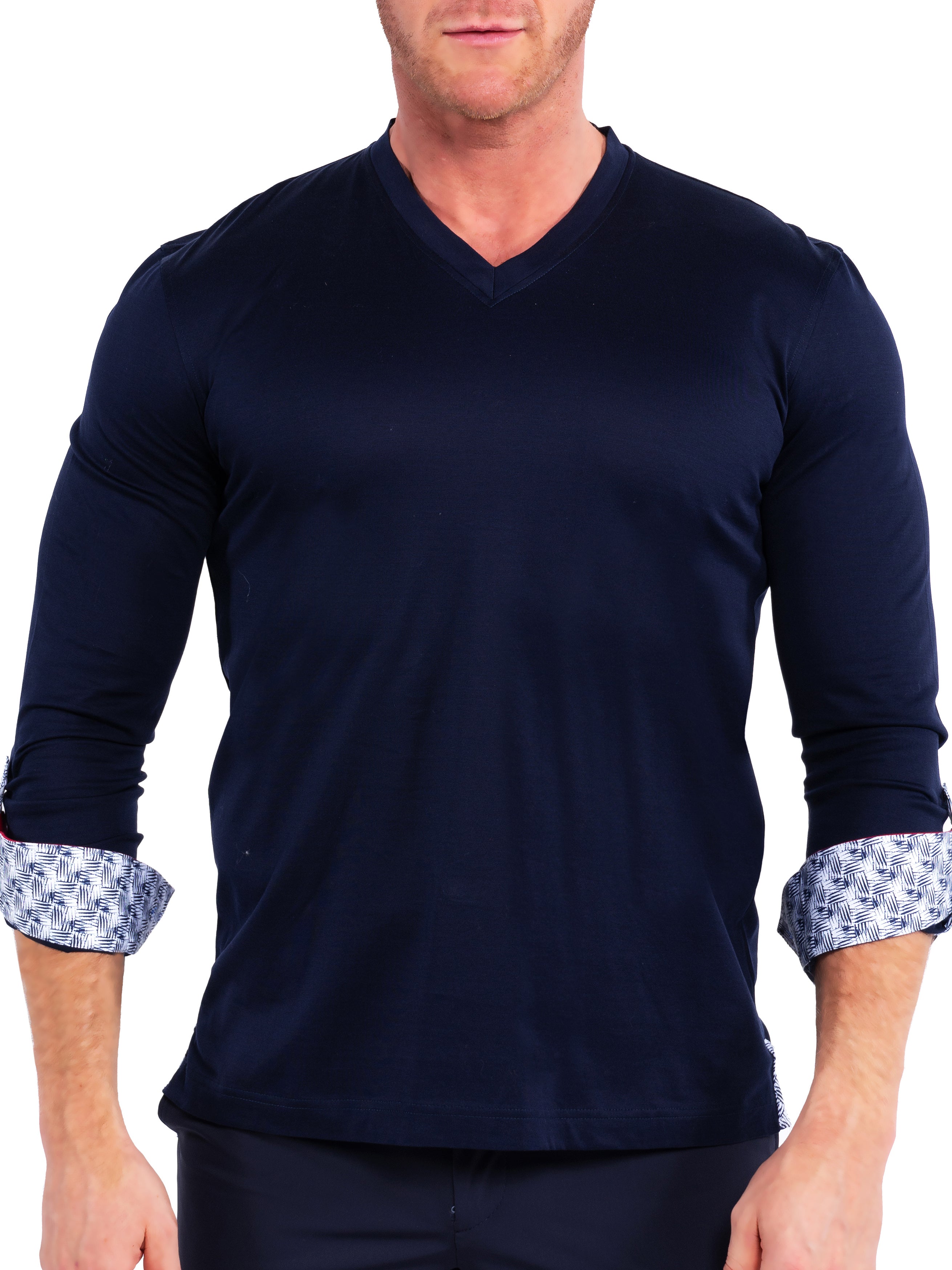 V-Neck Edison SolidGrass Blue