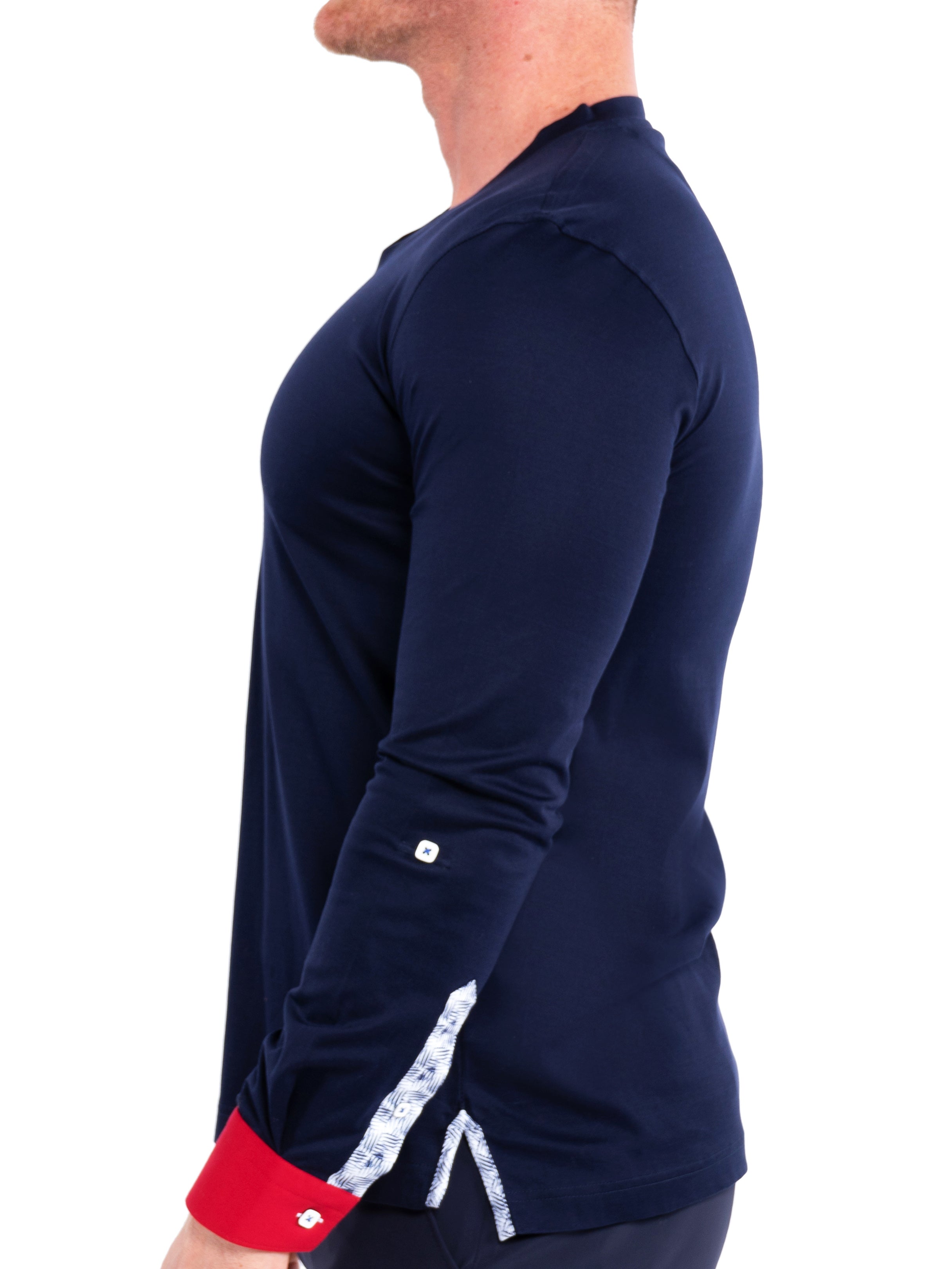 V-Neck Edison SolidGrass Blue