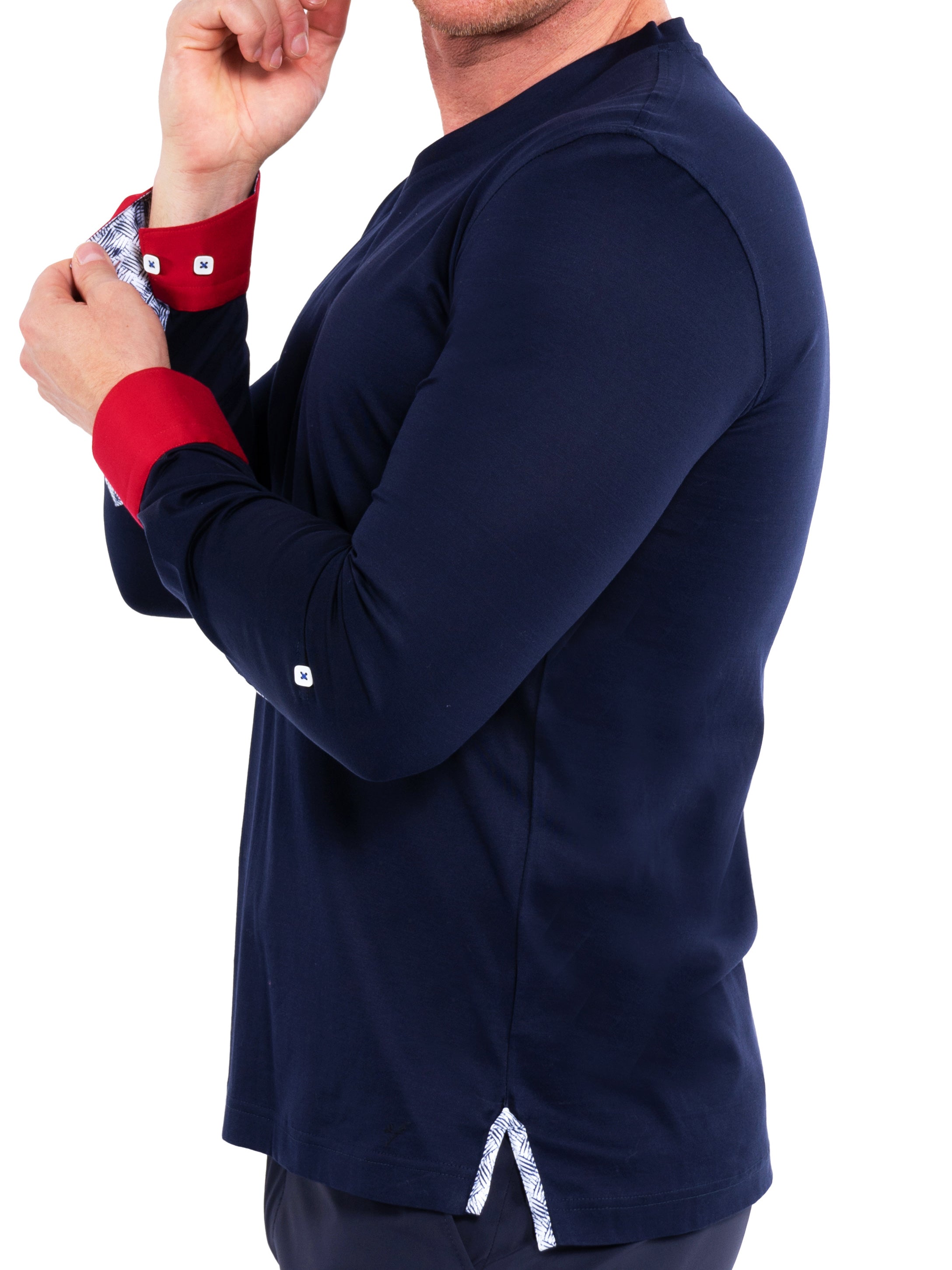 V-Neck Edison SolidGrass Blue