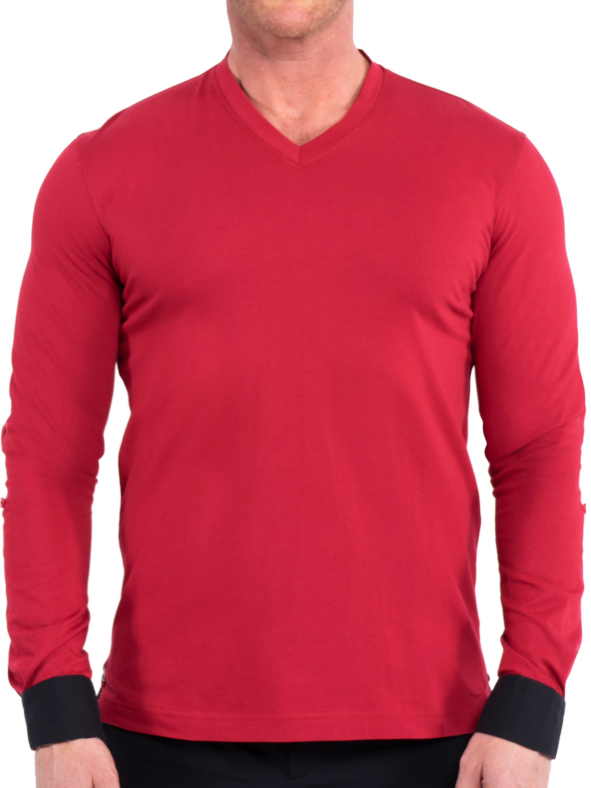 V-Neck Edison SolidPuppy Red