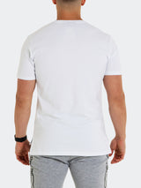 V-Neck Solid White View-3