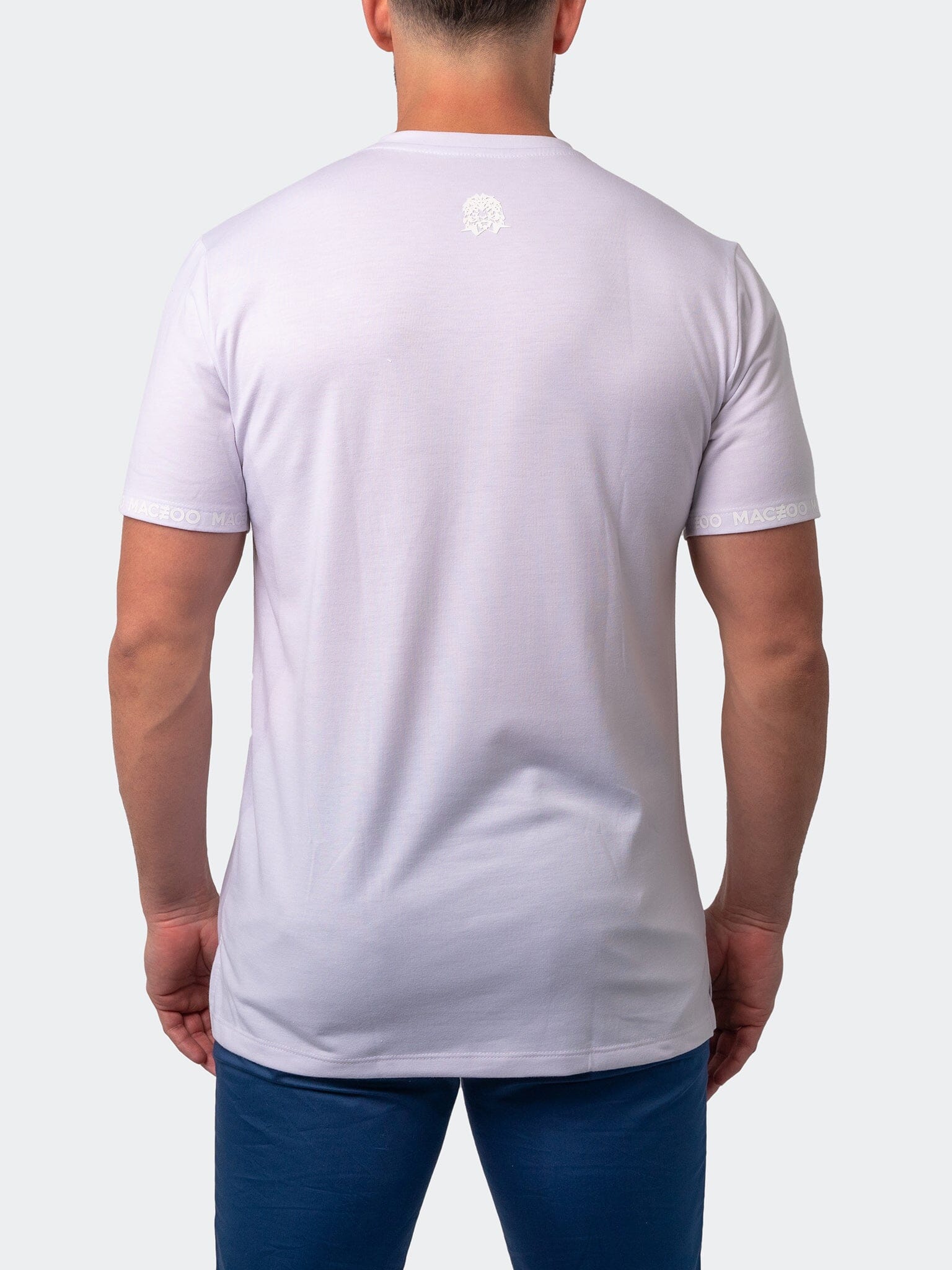 Vivaldi Sleeve White V-Neck Tee
