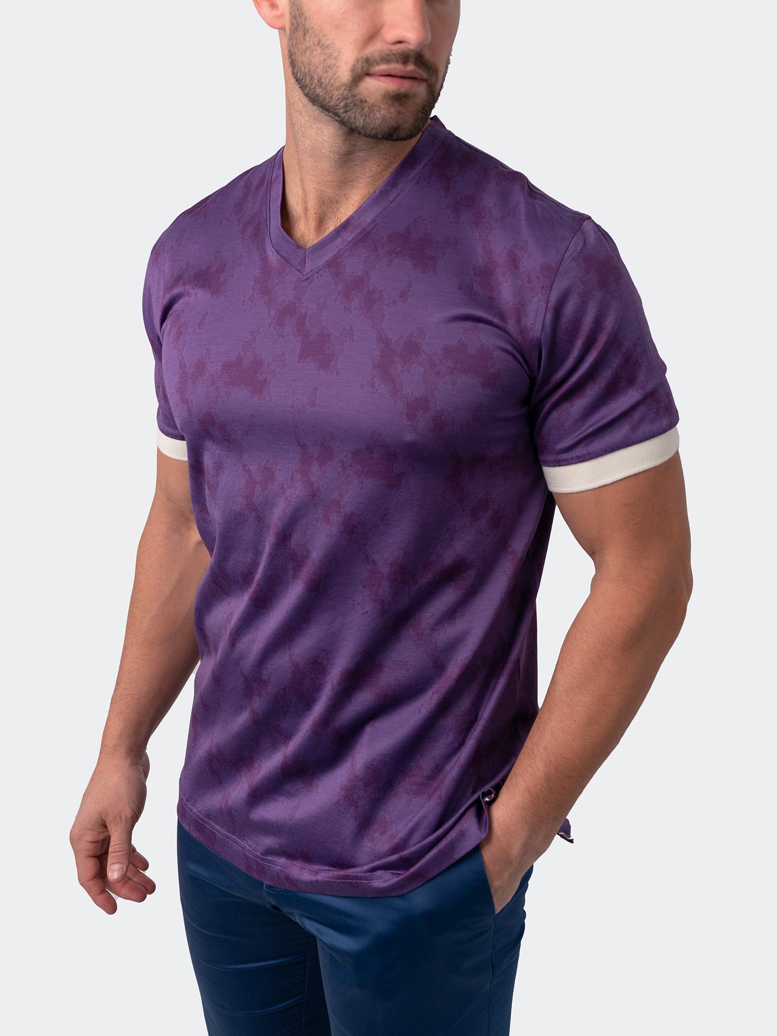 Vivaldi Dream Purple V-Neck Tee