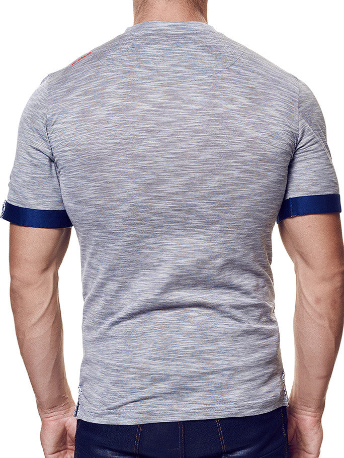 V-Neck Charcoal Stretch Tee