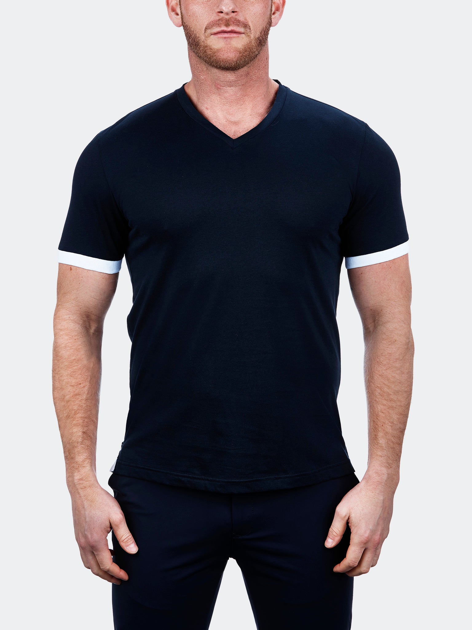 V Neck VivaldiSolid Navy