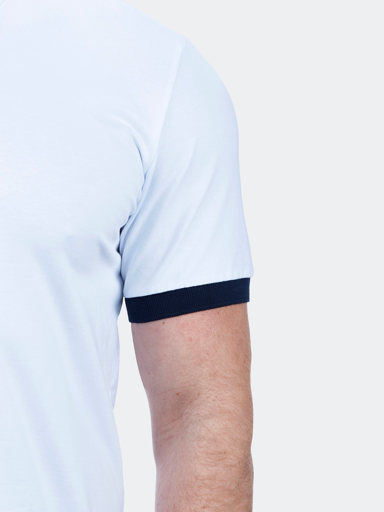 V Neck VivaldiSolid White