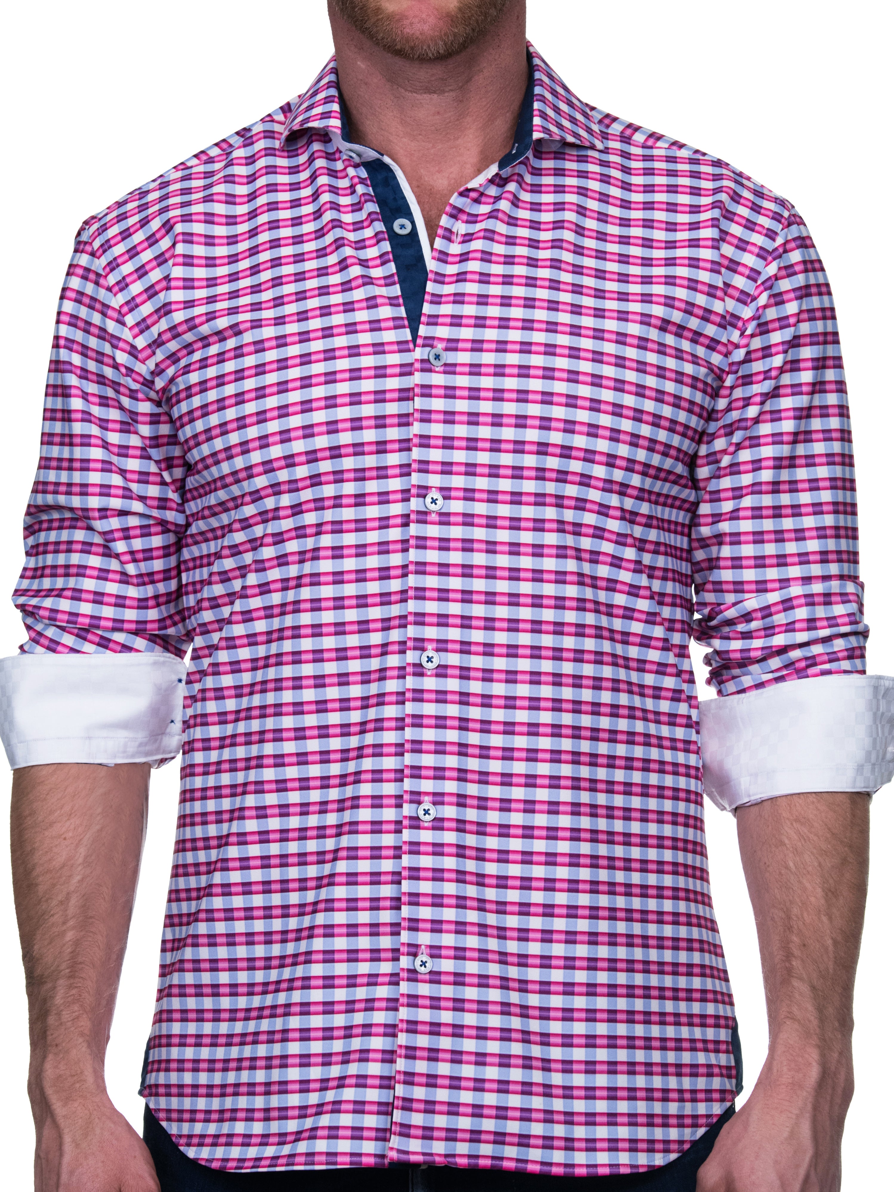 Wall Street Pink Check Shirt
