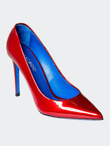 Women's ShoeHeel ShinyRed View-6