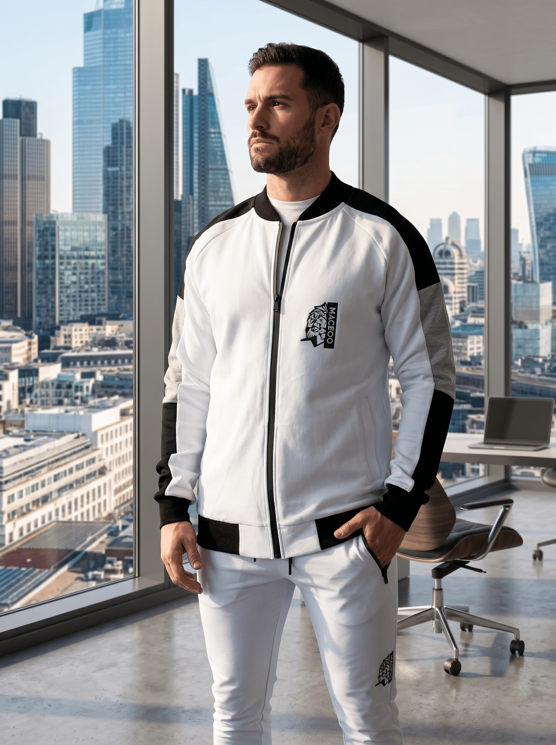 Legendary White Zip Sweater