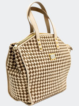 Bag ToteBag Brown Check View-4