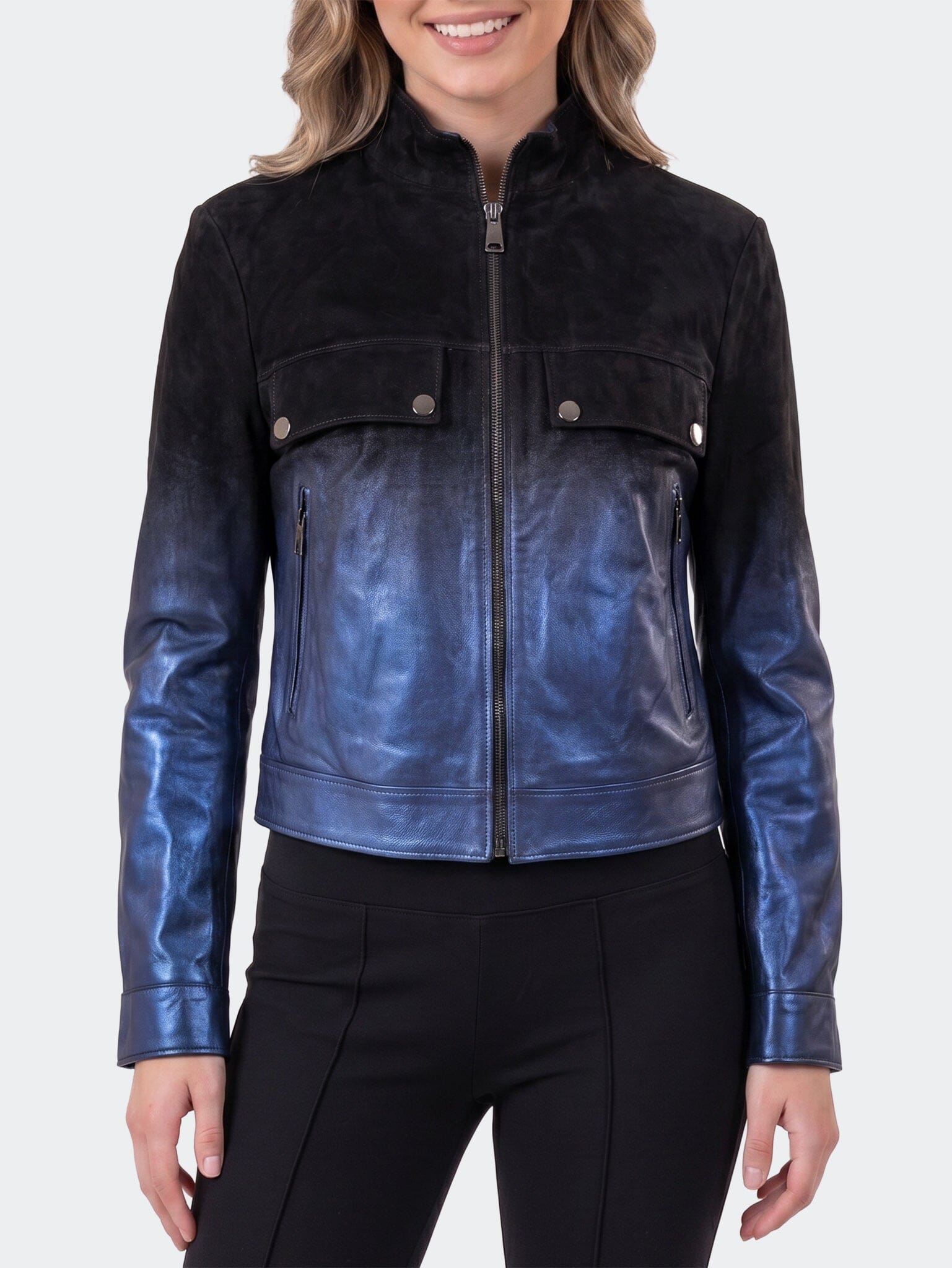 Women's Leather Ascension0007 BLue