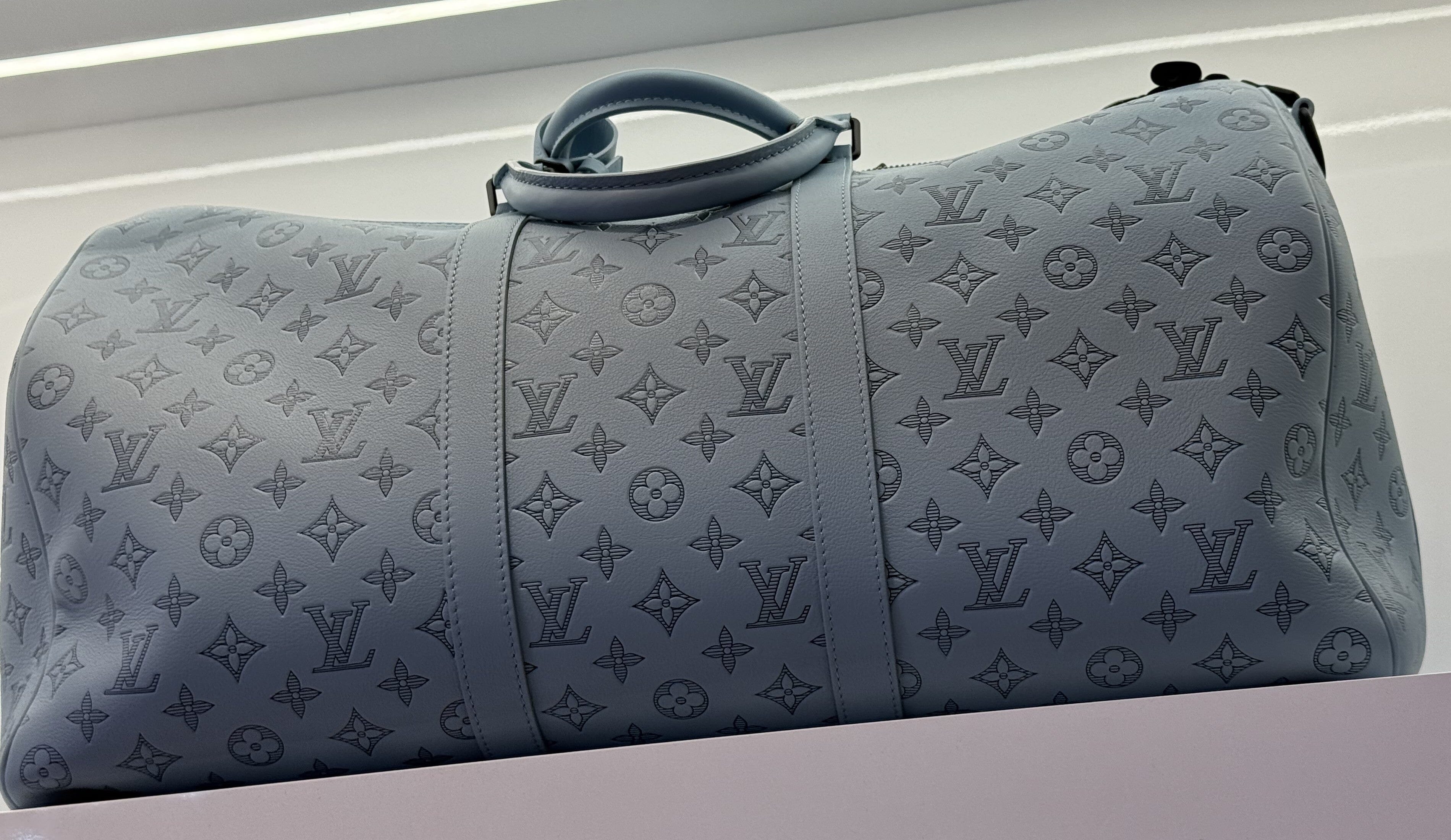 Bag Travel LV Keepall 50 Blue One Size