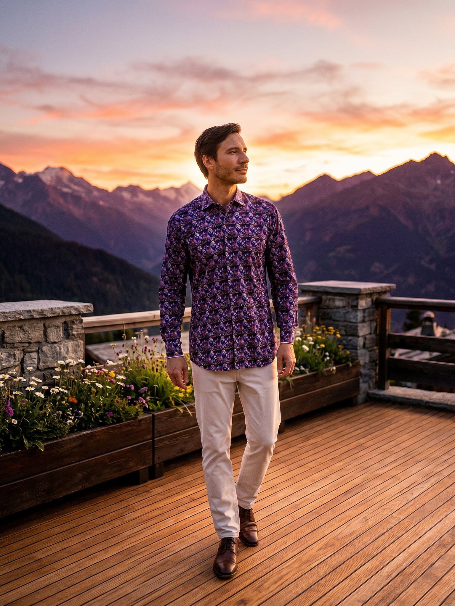 Fibonacci Stretch Pink Shirt
