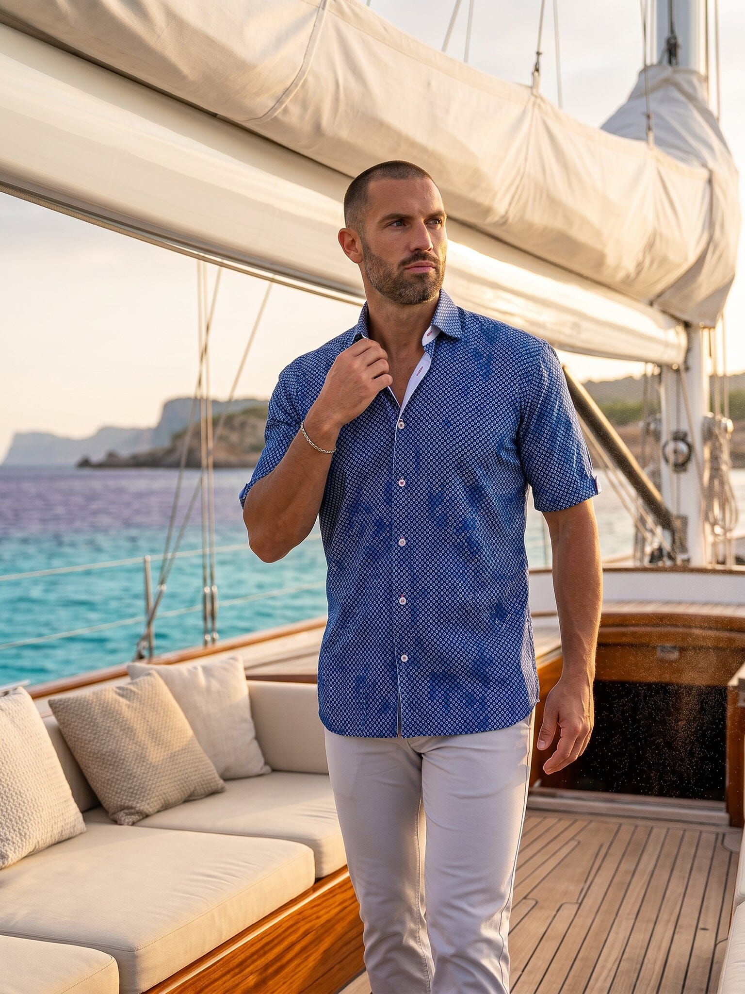 Galileo Marthyr Blue Shirt