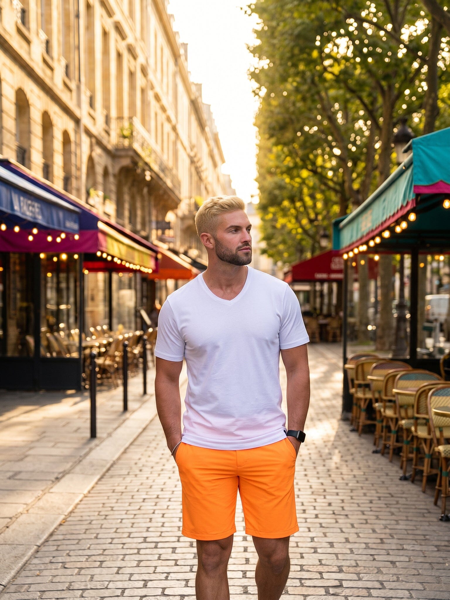 Sun Bright Orange Shorts