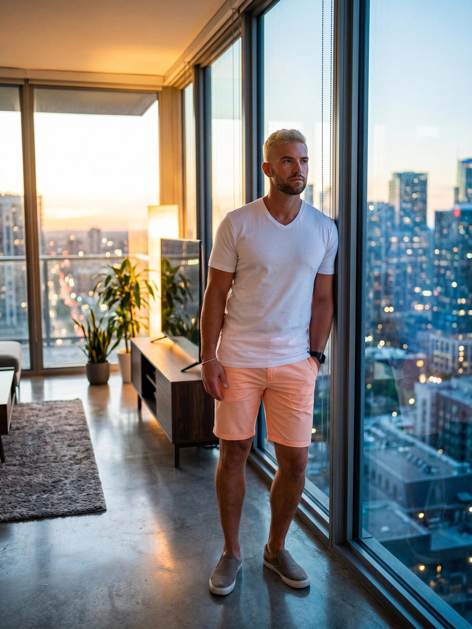 Sun Peach Pink Shorts