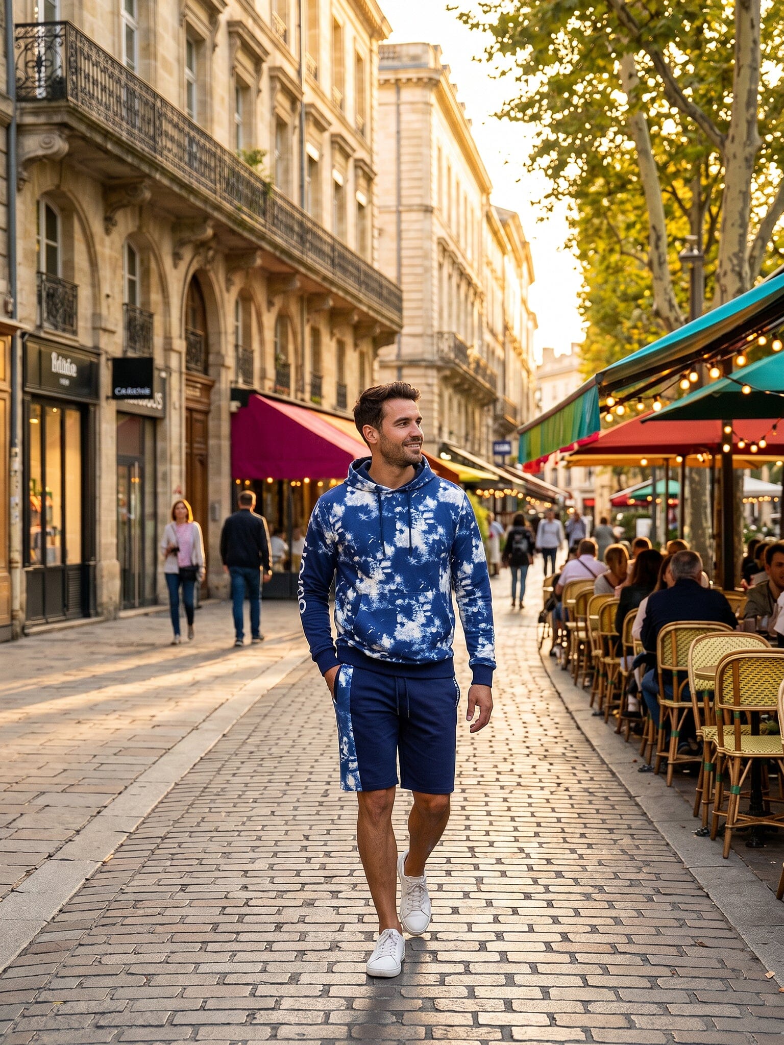 DyePanel Navy Blue Shorts