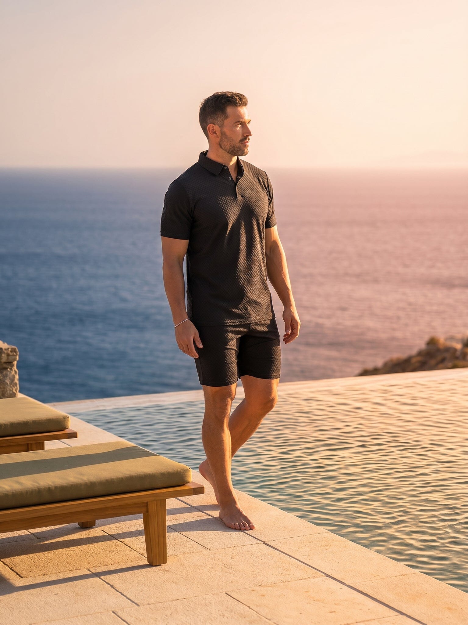 Athletic Soot Black Polo