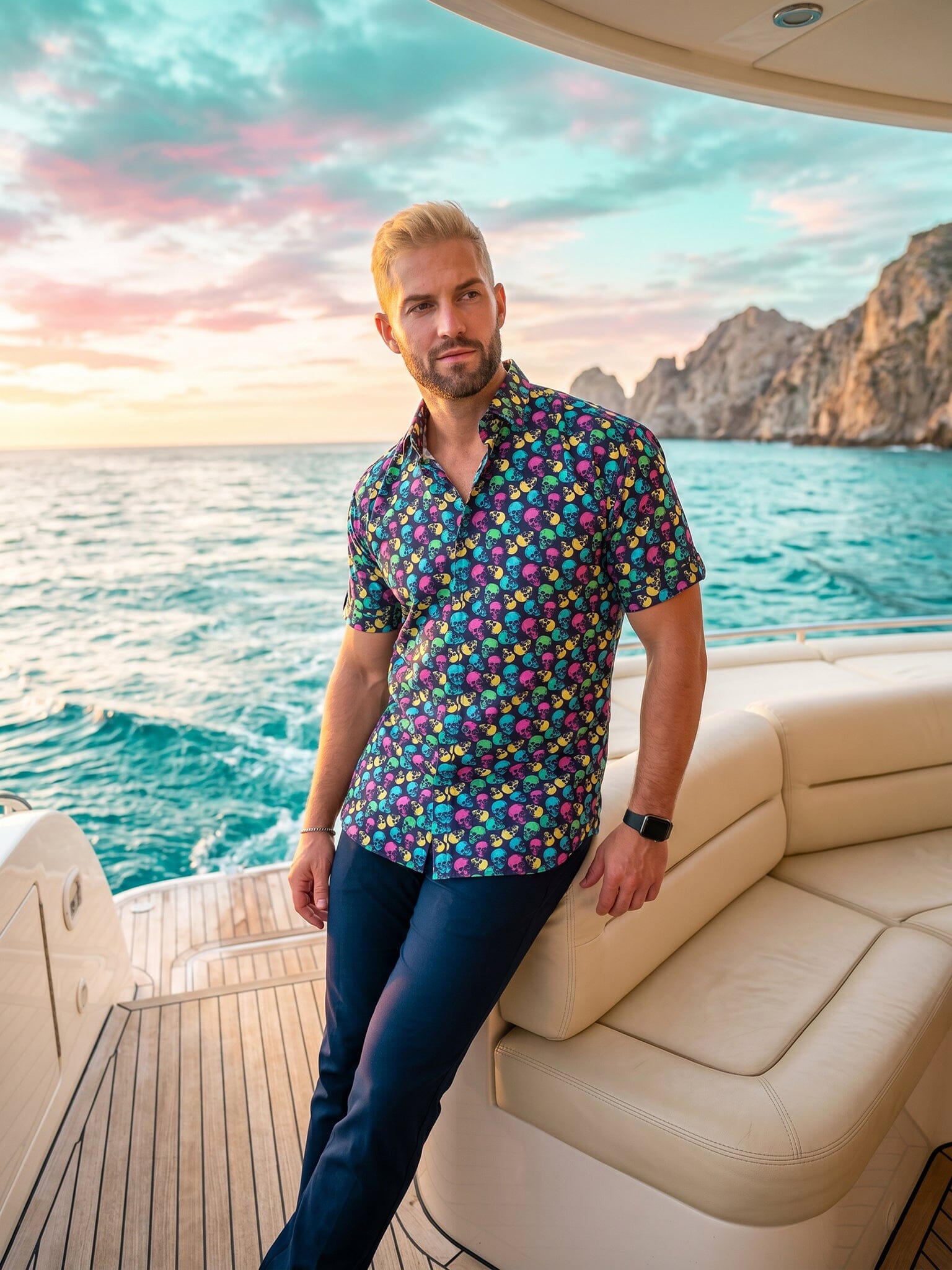 Galileo SkullPattern Multi Shirt