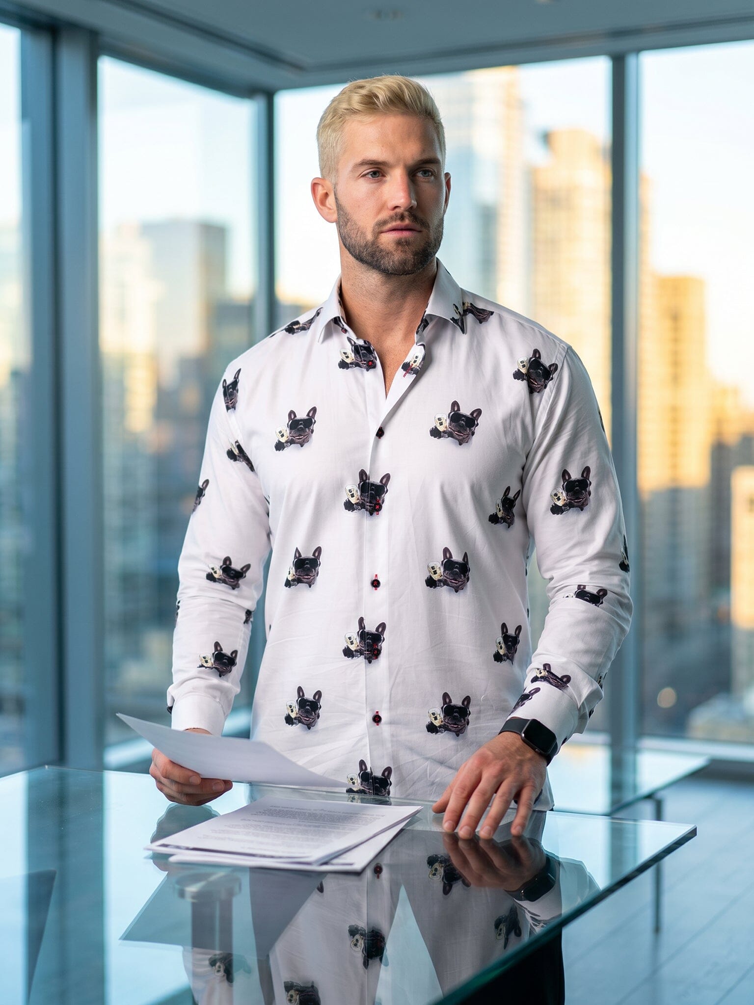 Fibonacci DogChampagne White Shirt