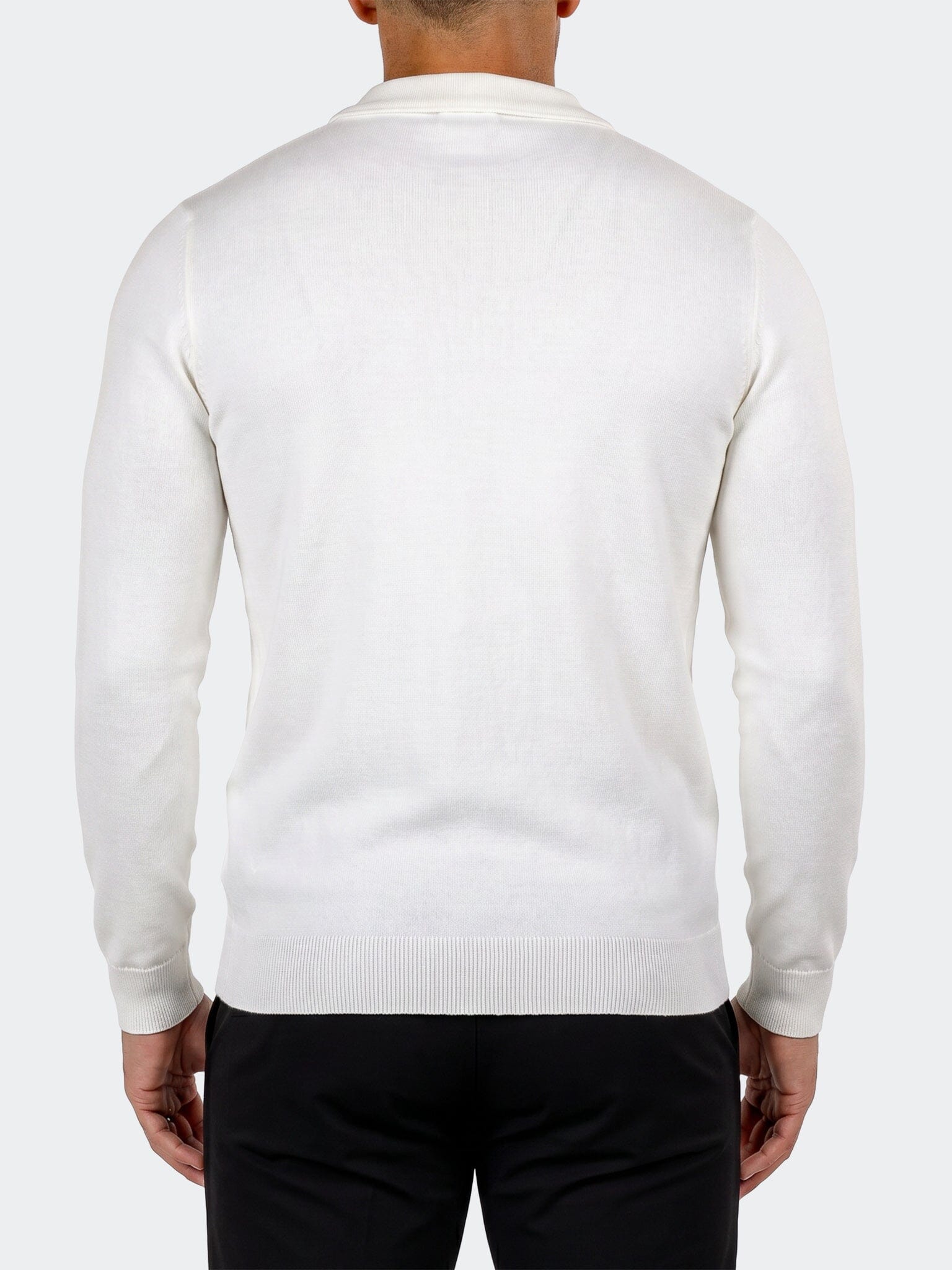 Sweater Knitted Quarter Zip Cream