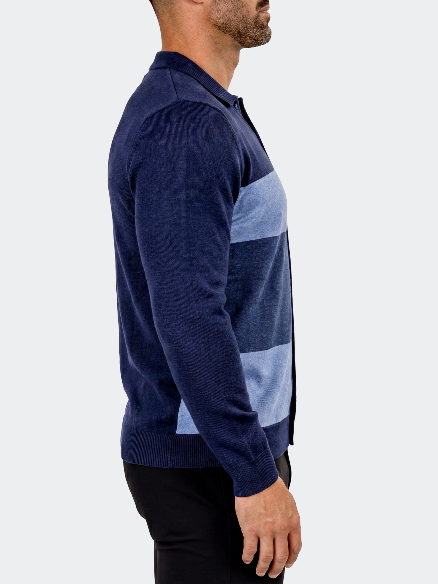 Sweater Knitted Quarter Zip D Grey
