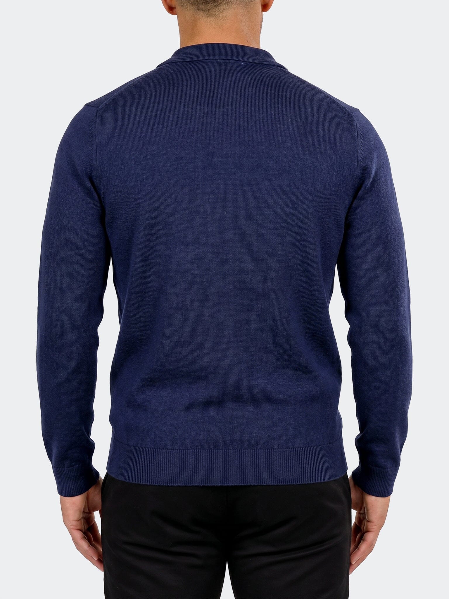 Sweater Knitted Quarter Zip D Grey