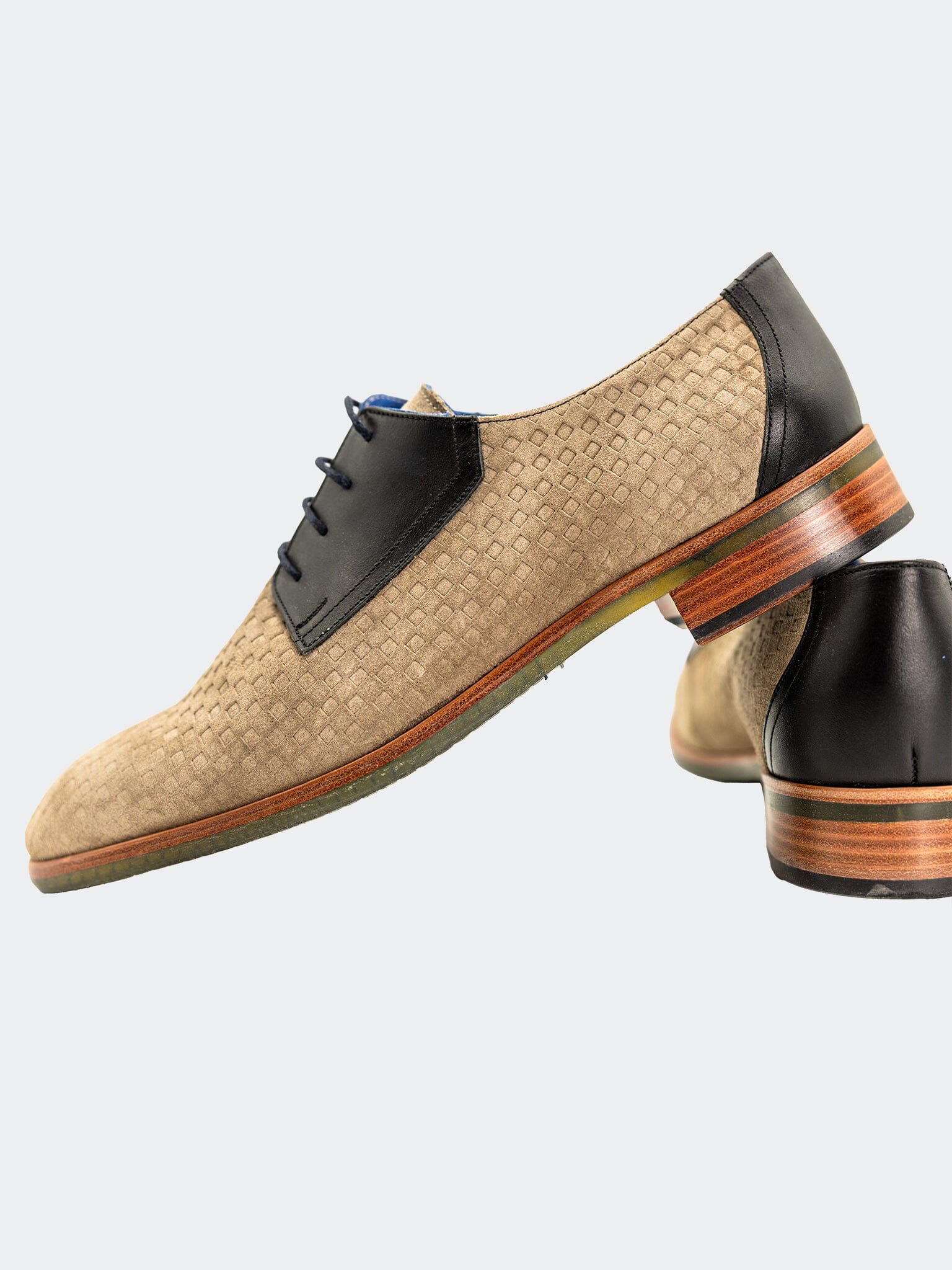 Oxford Brown Woven Dress Shoes