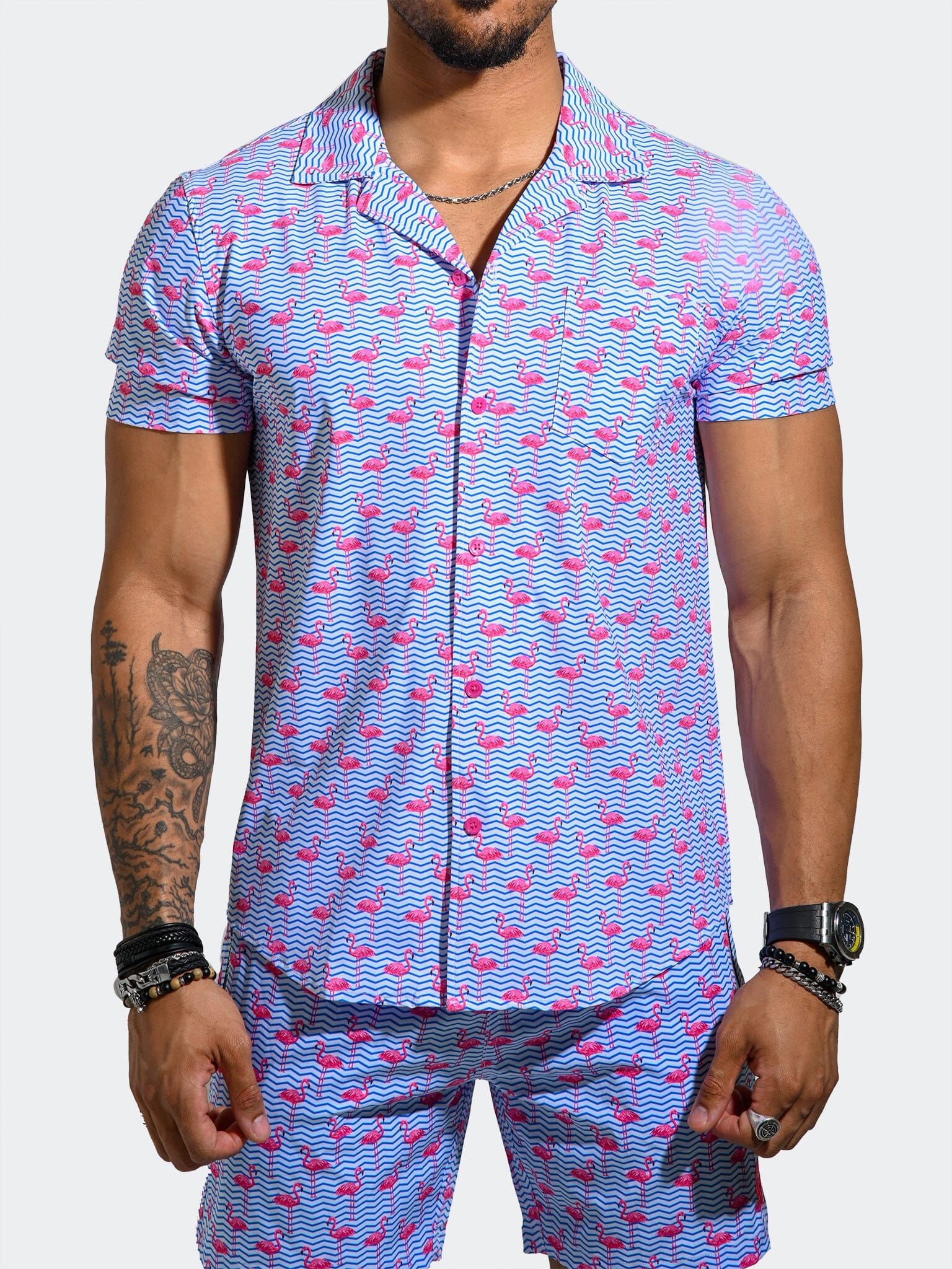 Shirt BeachFlamingo Blue