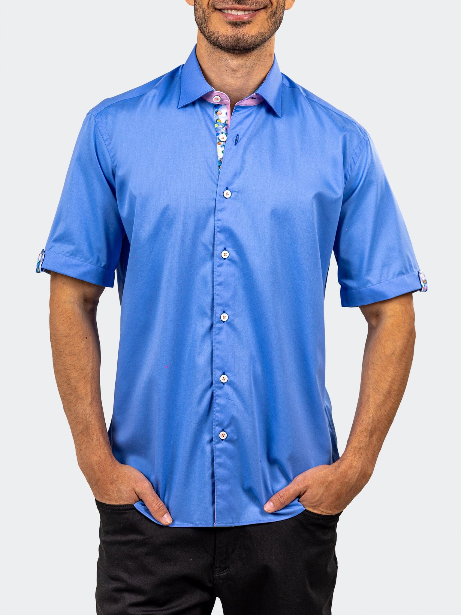Galileo Cornflower Satin Shirt