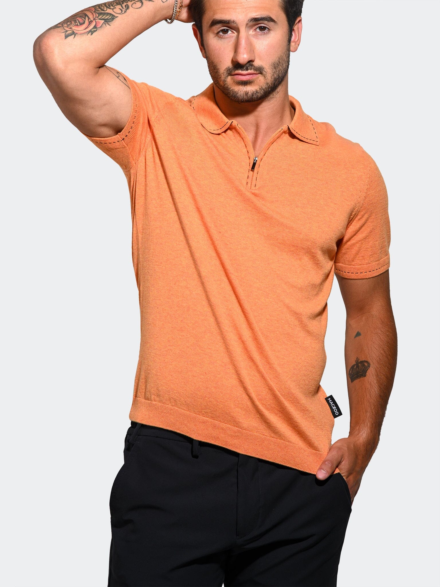 Zip Savanna Orange Polo